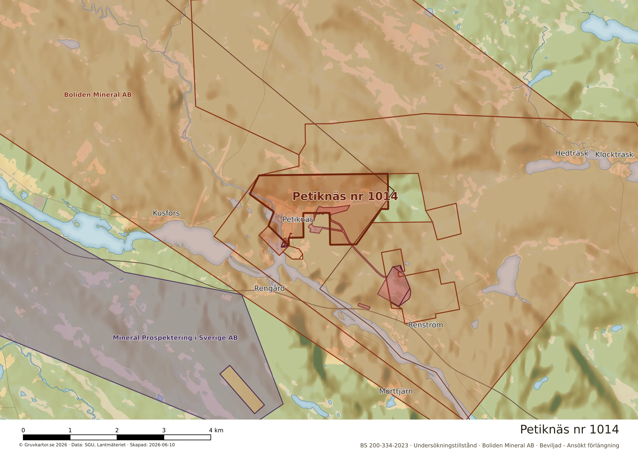 Närkarta över Petiknäs nr 1014