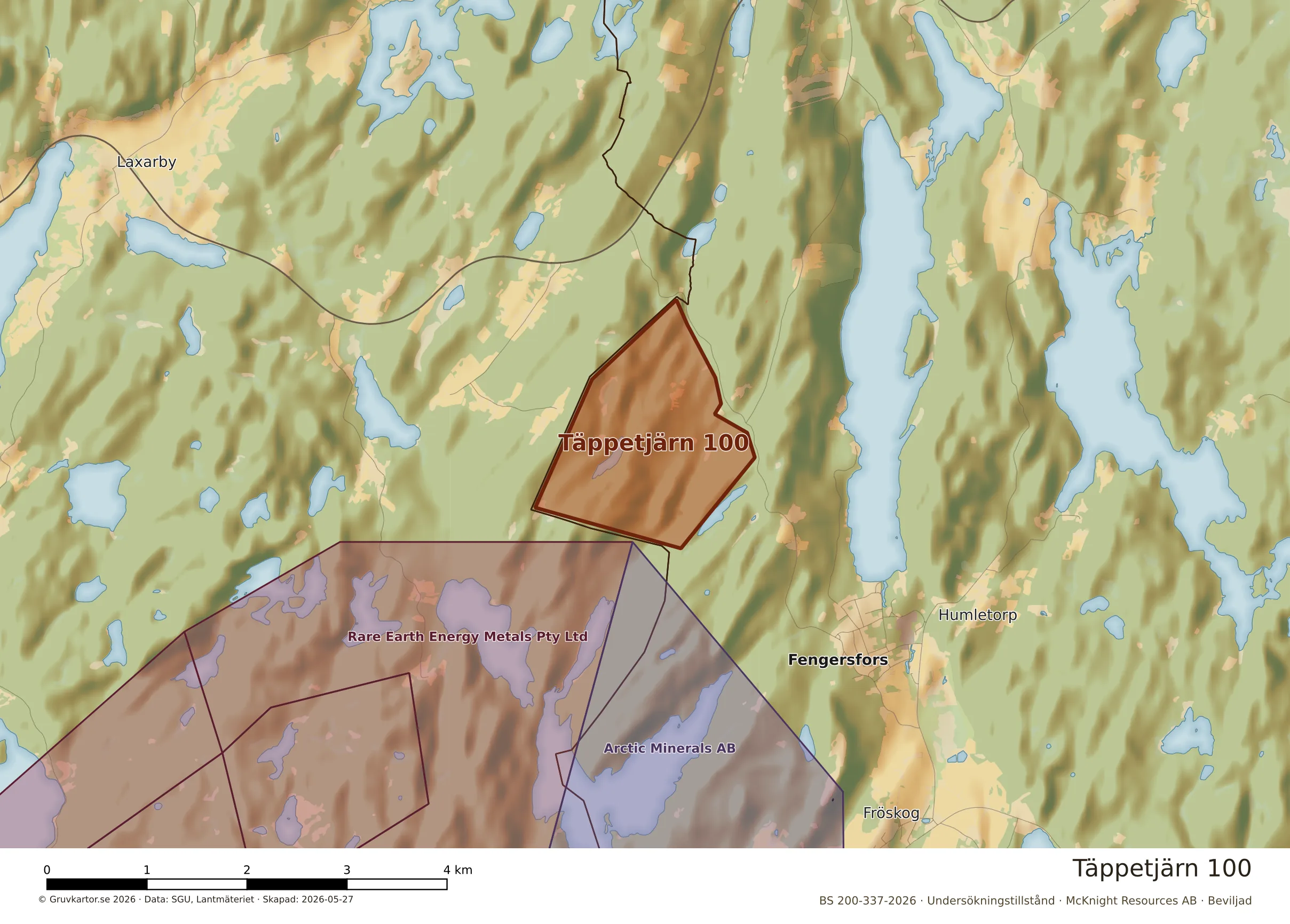 Närkarta över Täppetjärn 100