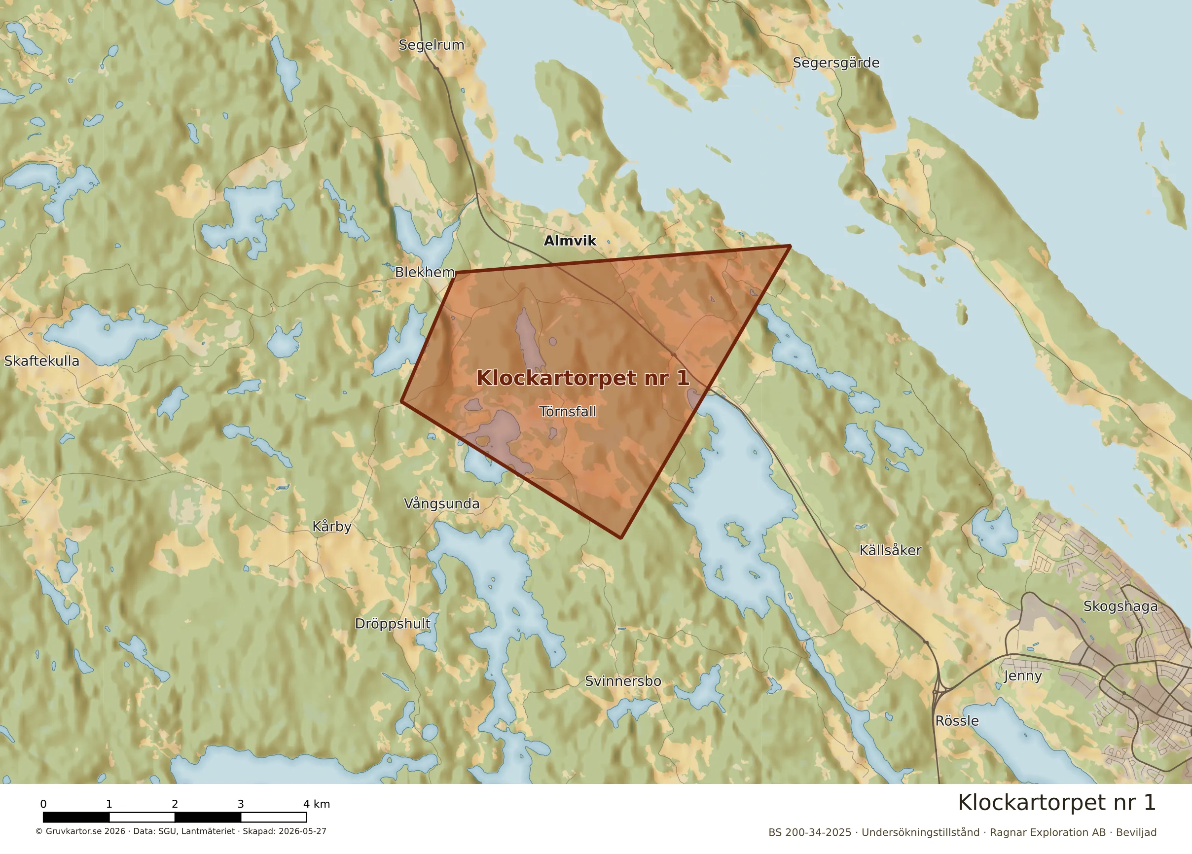 Närkarta över Klockartorpet nr 1