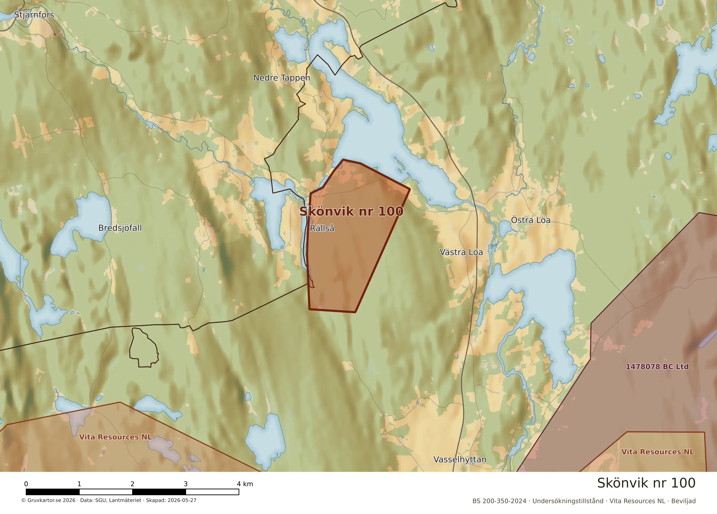 Närkarta över Skönvik nr 100