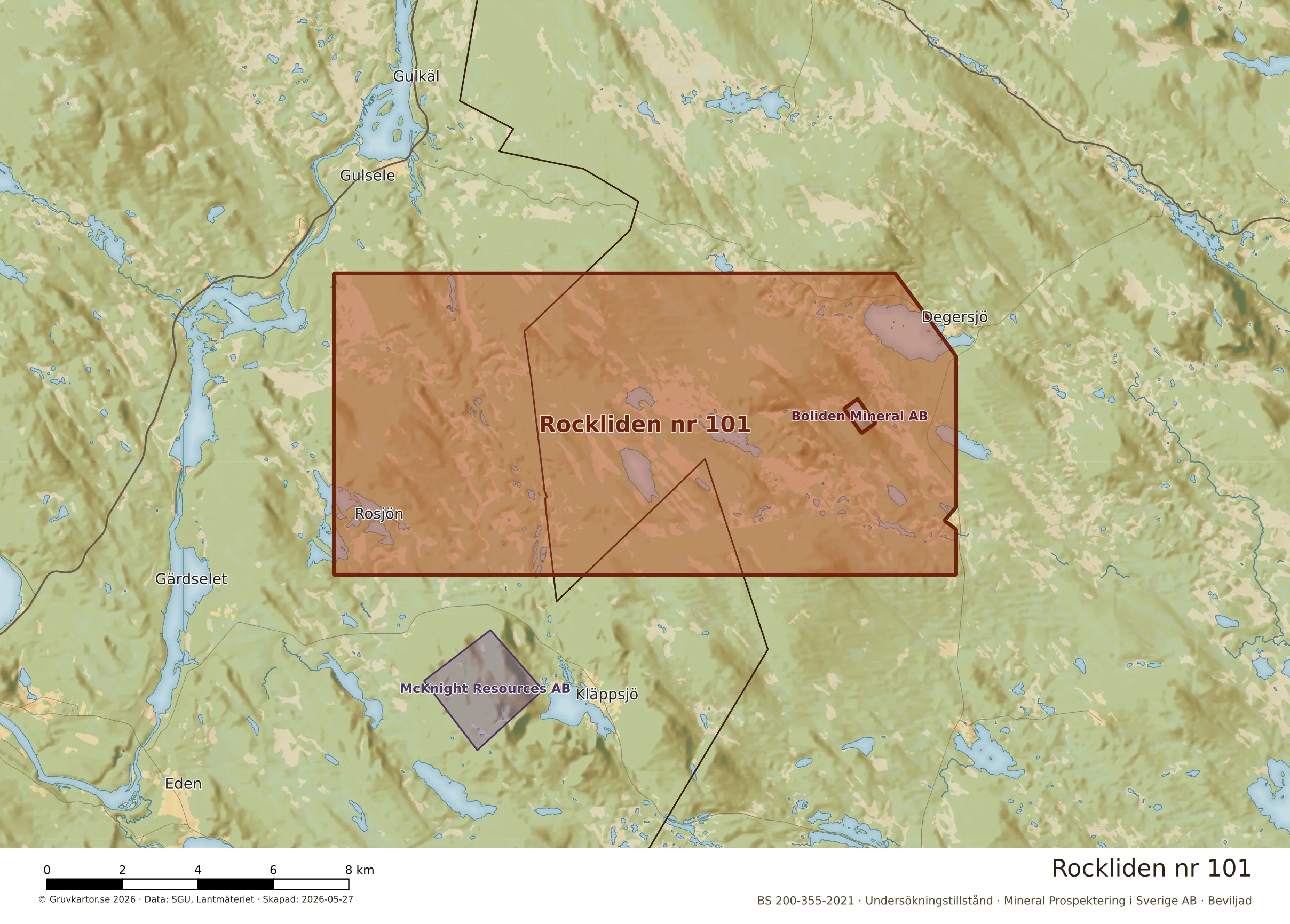 Närkarta över Rockliden nr 101