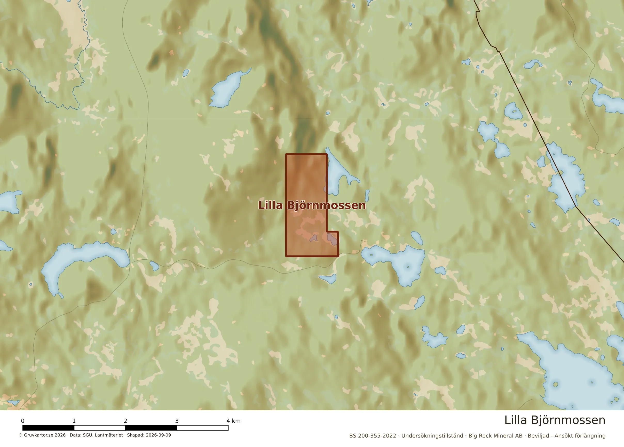 Närkarta över Lilla Björnmossen