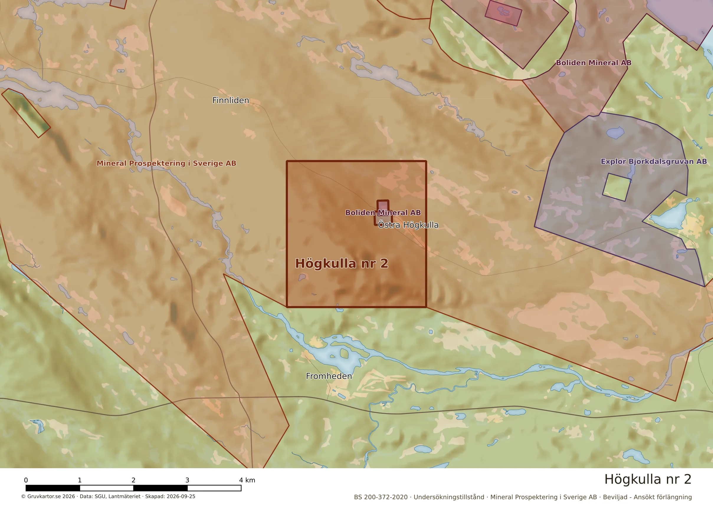Närkarta över Högkulla nr 2