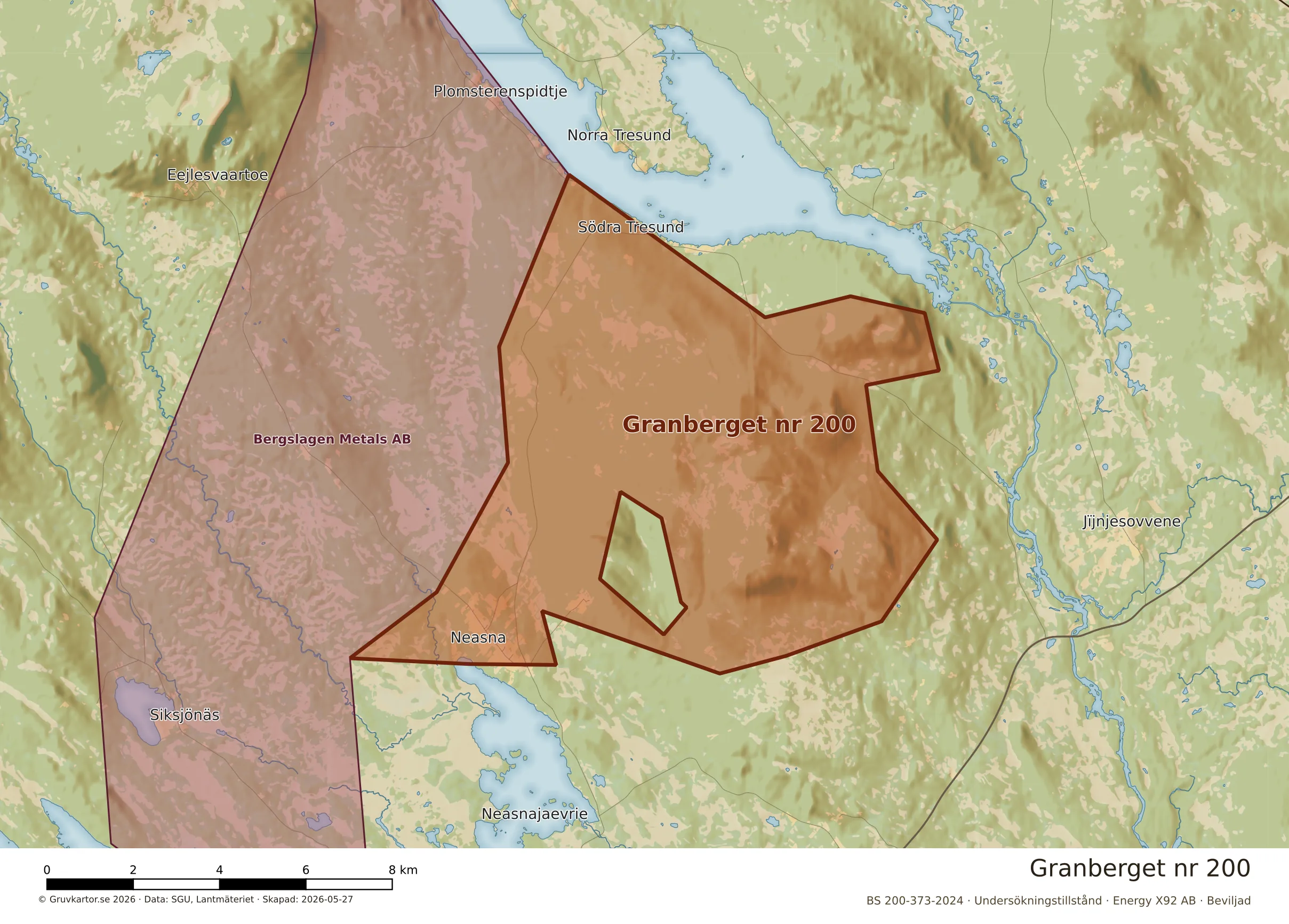 Närkarta över Granberget nr 200