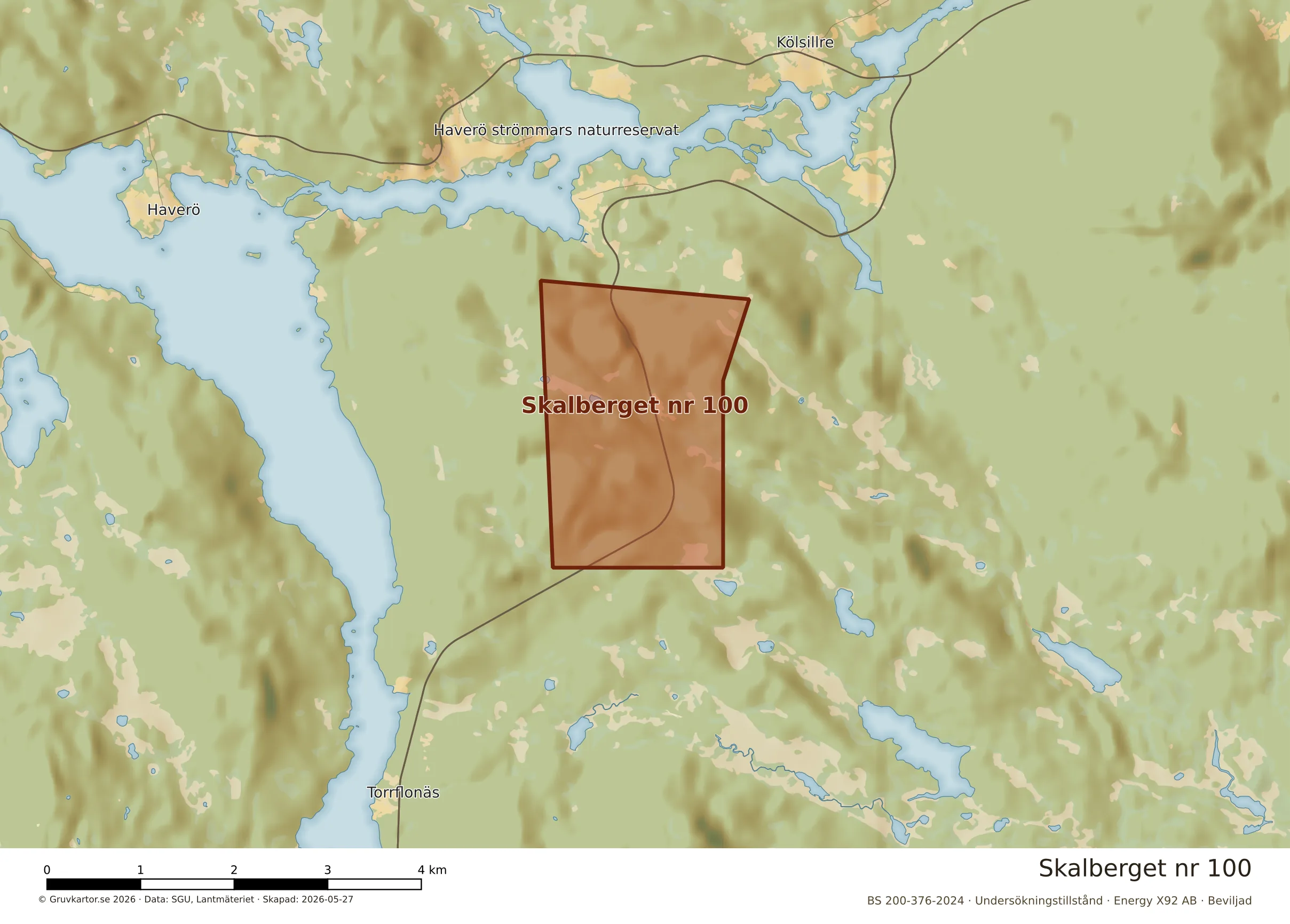 Närkarta över Skalberget nr 100
