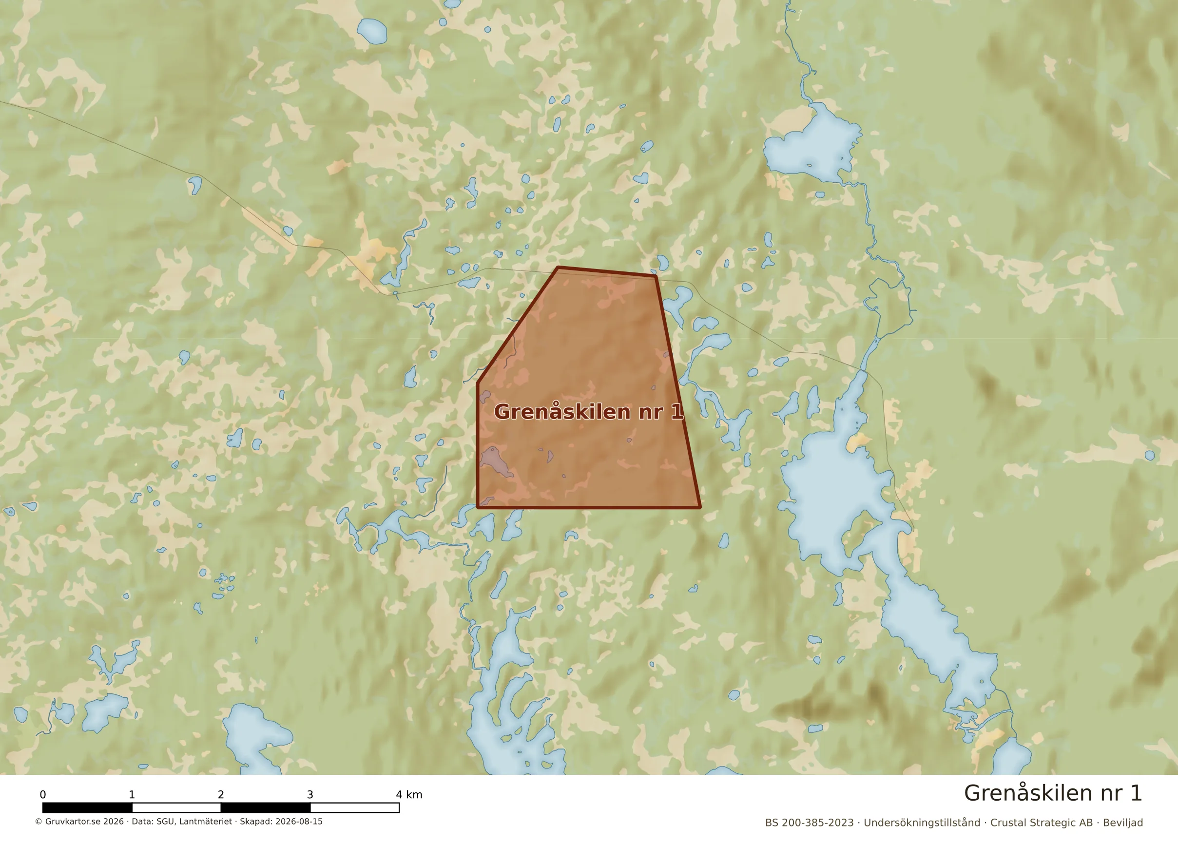 Närkarta över Grenåskilen nr 1