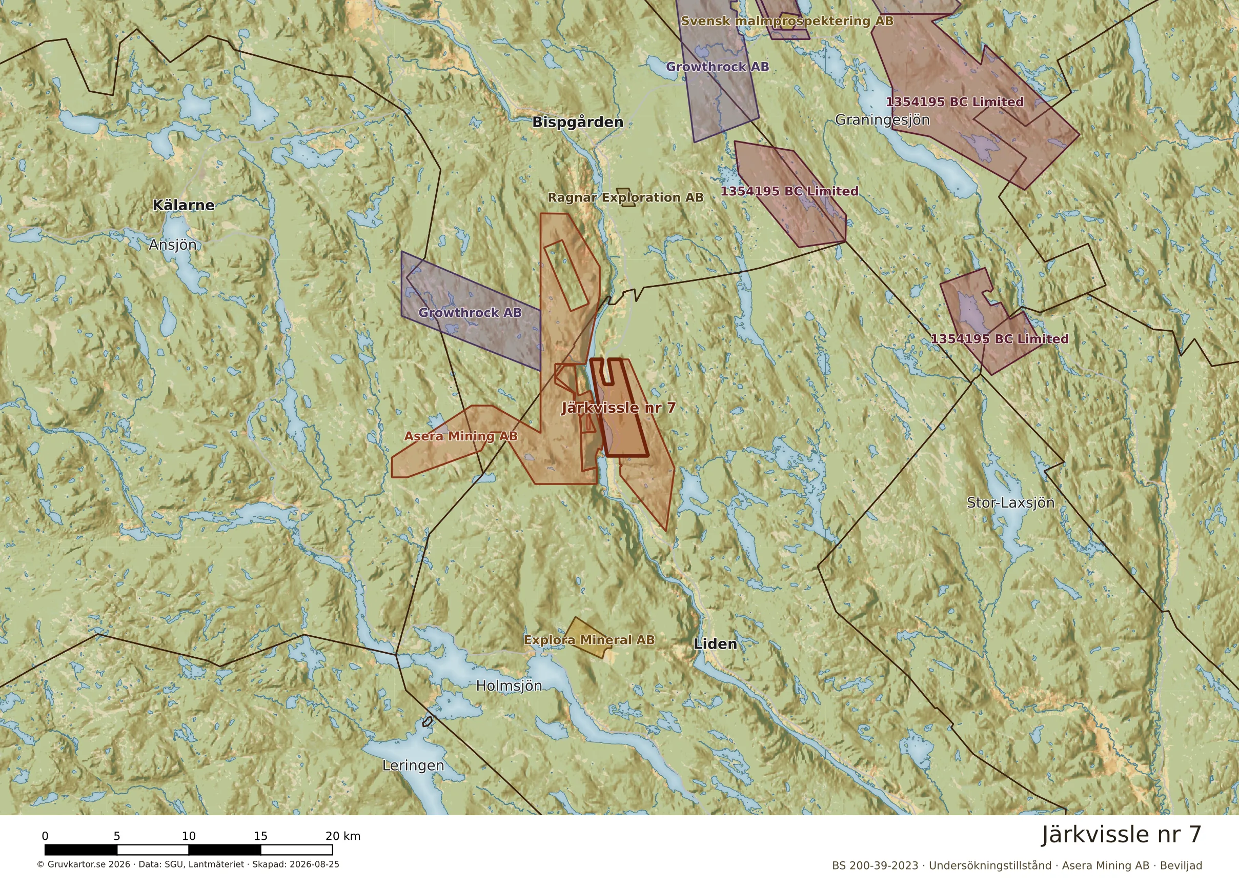 Översiktskarta över Järkvissle nr 7 i sitt landskap