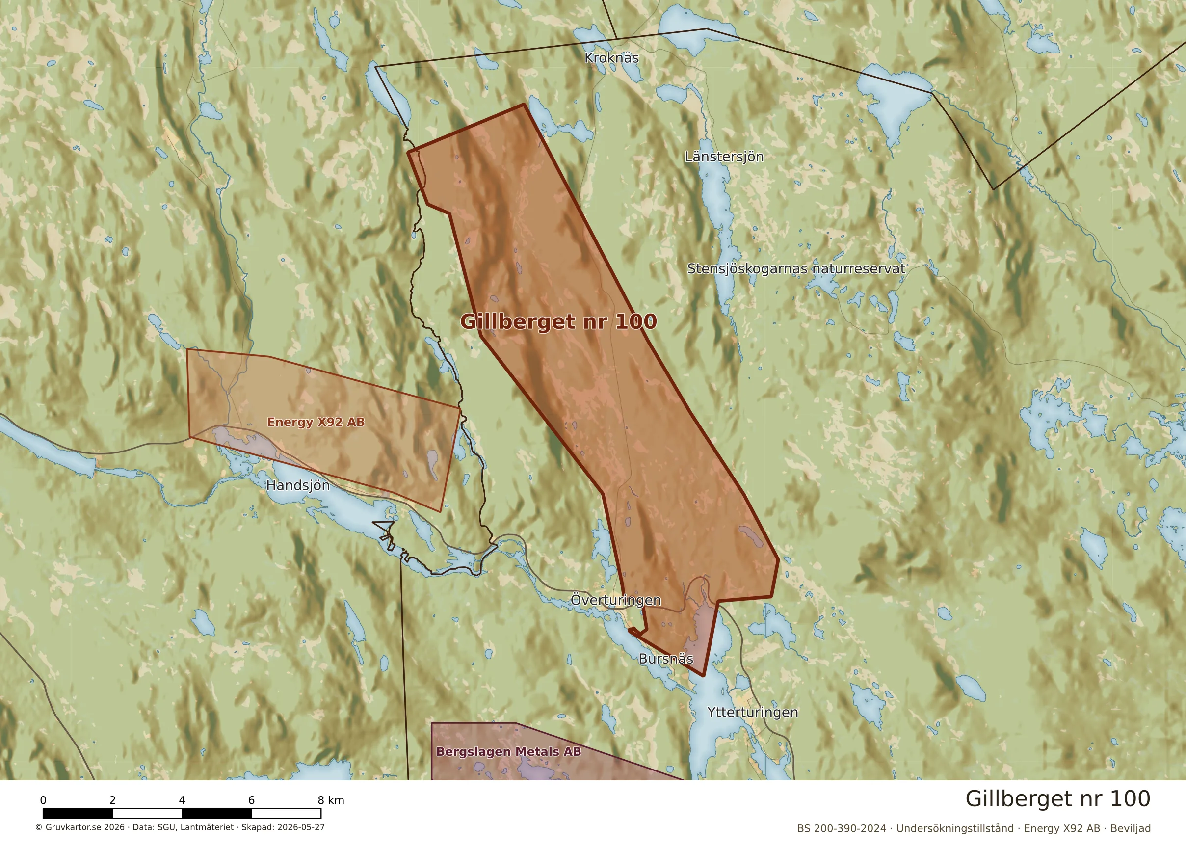 Närkarta över Gillberget nr 100
