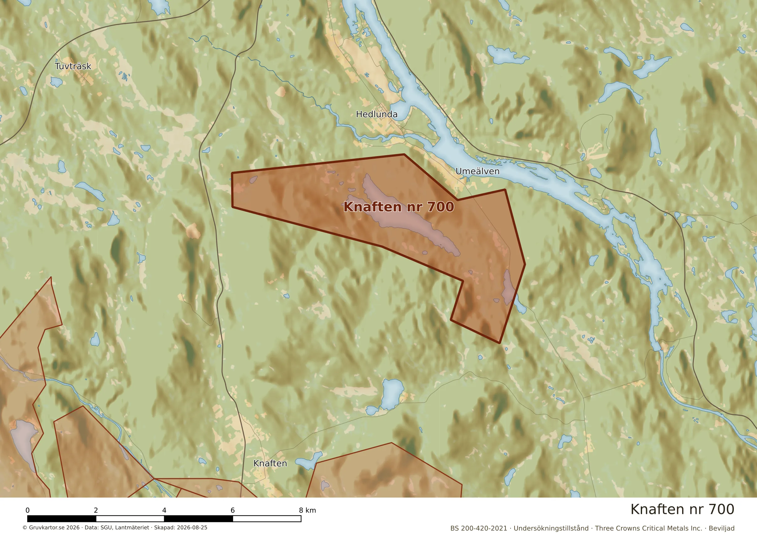 Närkarta över Knaften nr 700