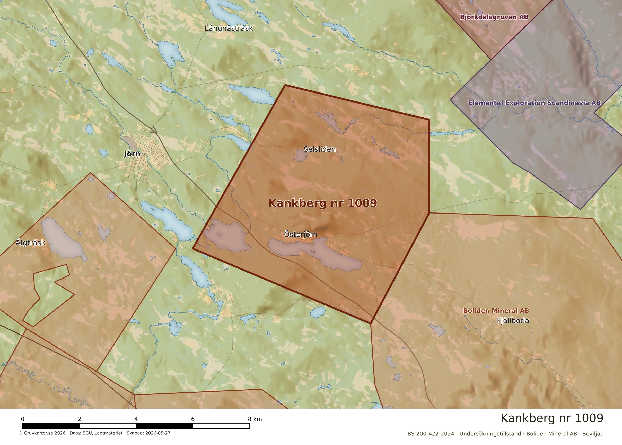 Närkarta över Kankberg nr 1009