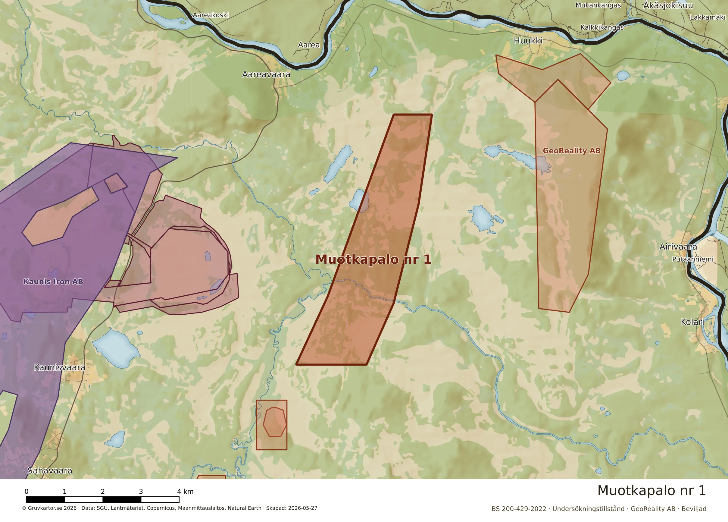 Närkarta över Muotkapalo nr 1