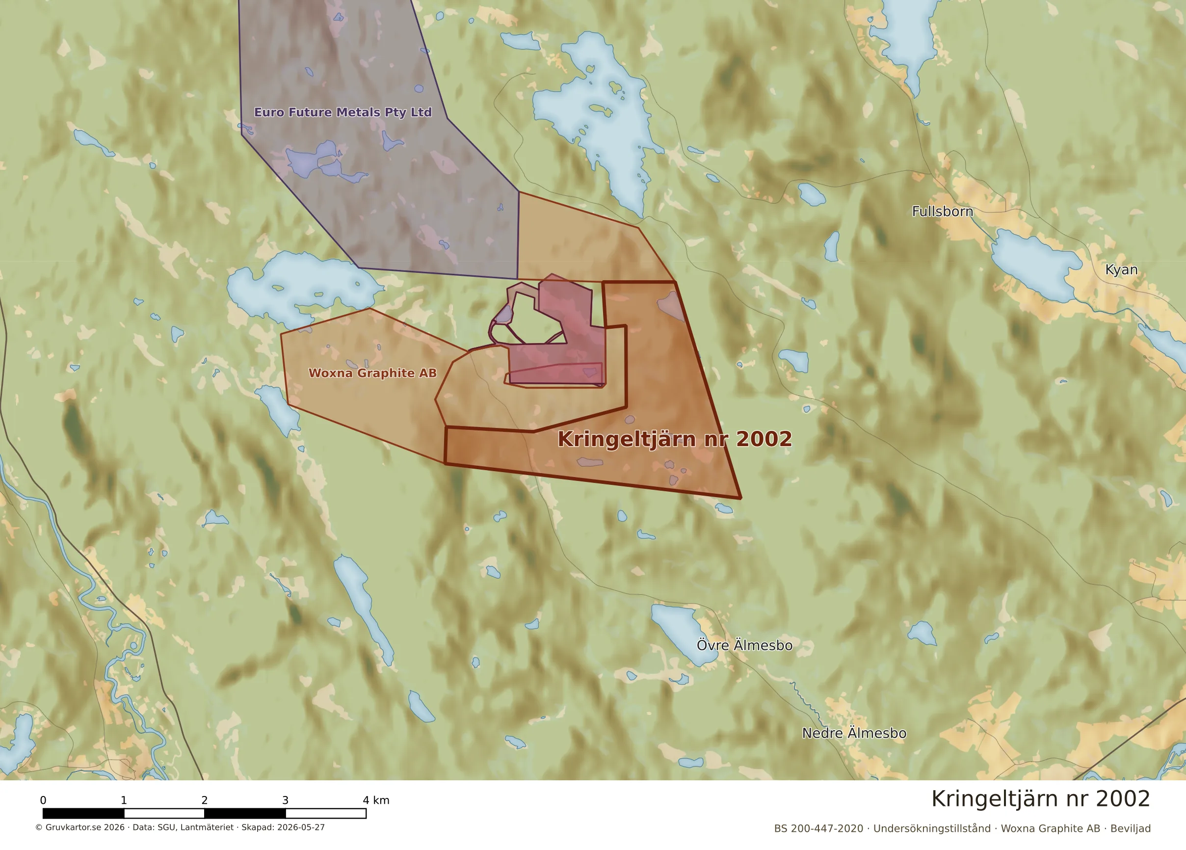 Närkarta över Kringeltjärn nr 2002