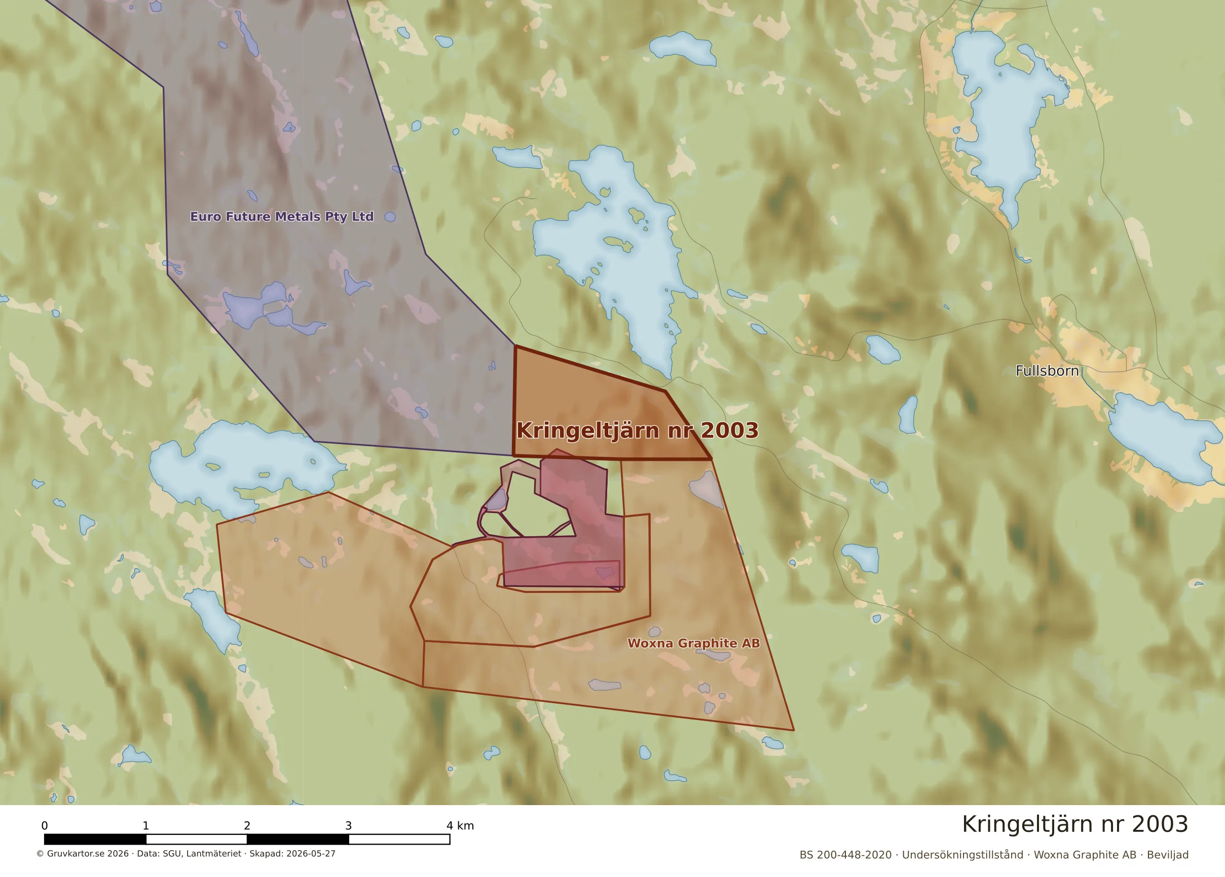 Närkarta över Kringeltjärn nr 2003