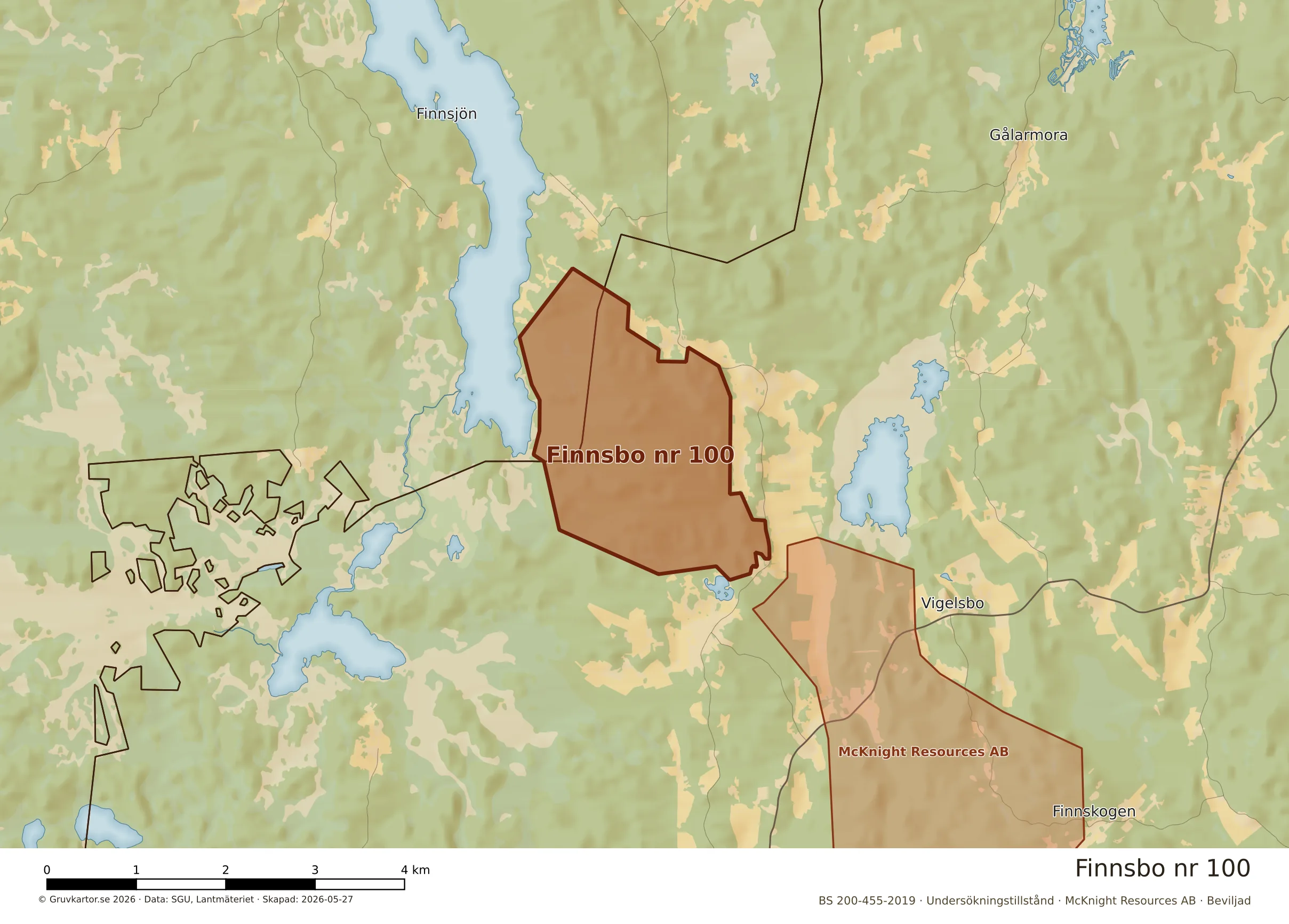 Närkarta över Finnsbo nr 100