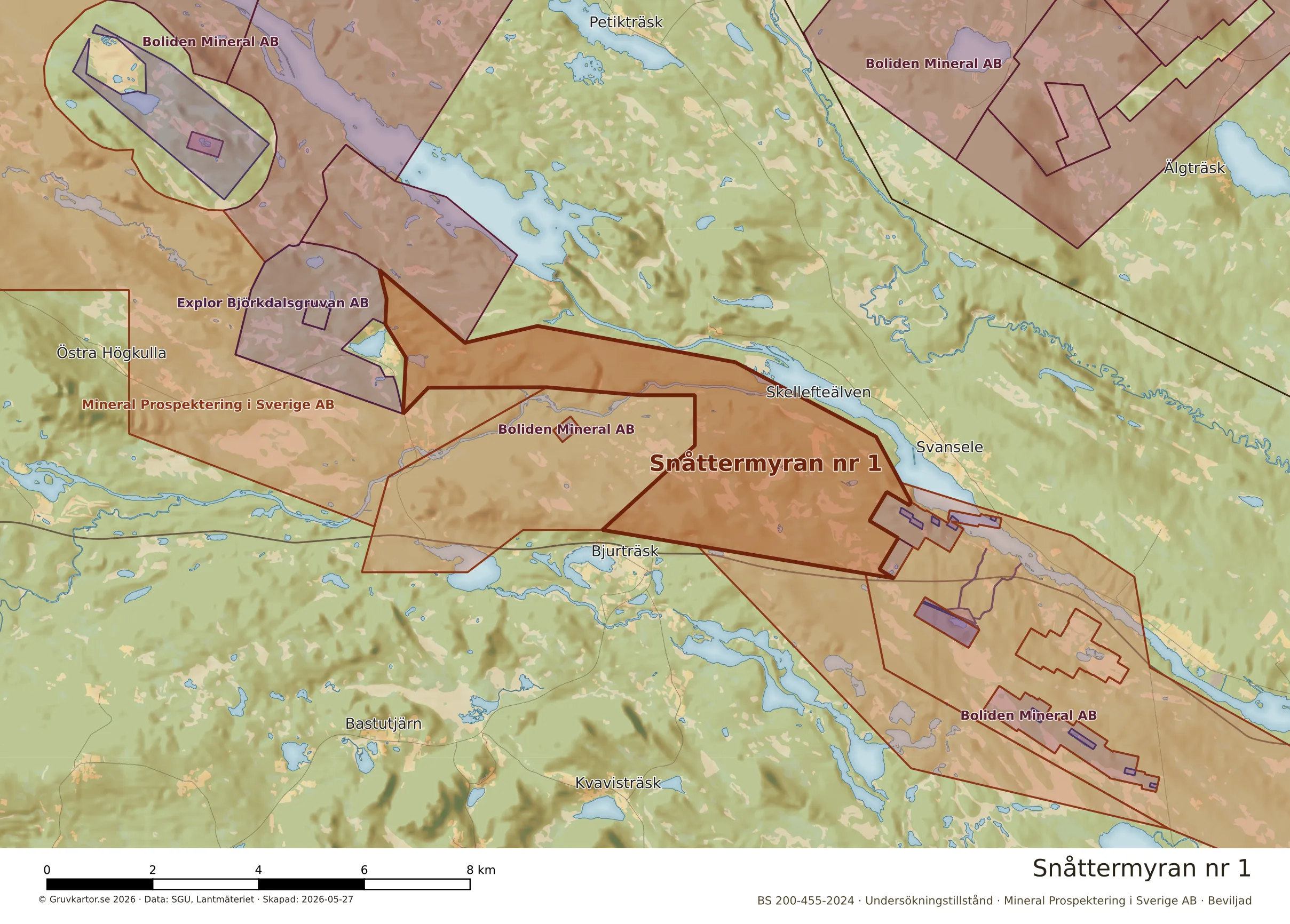 Närkarta över Snåttermyran nr 1