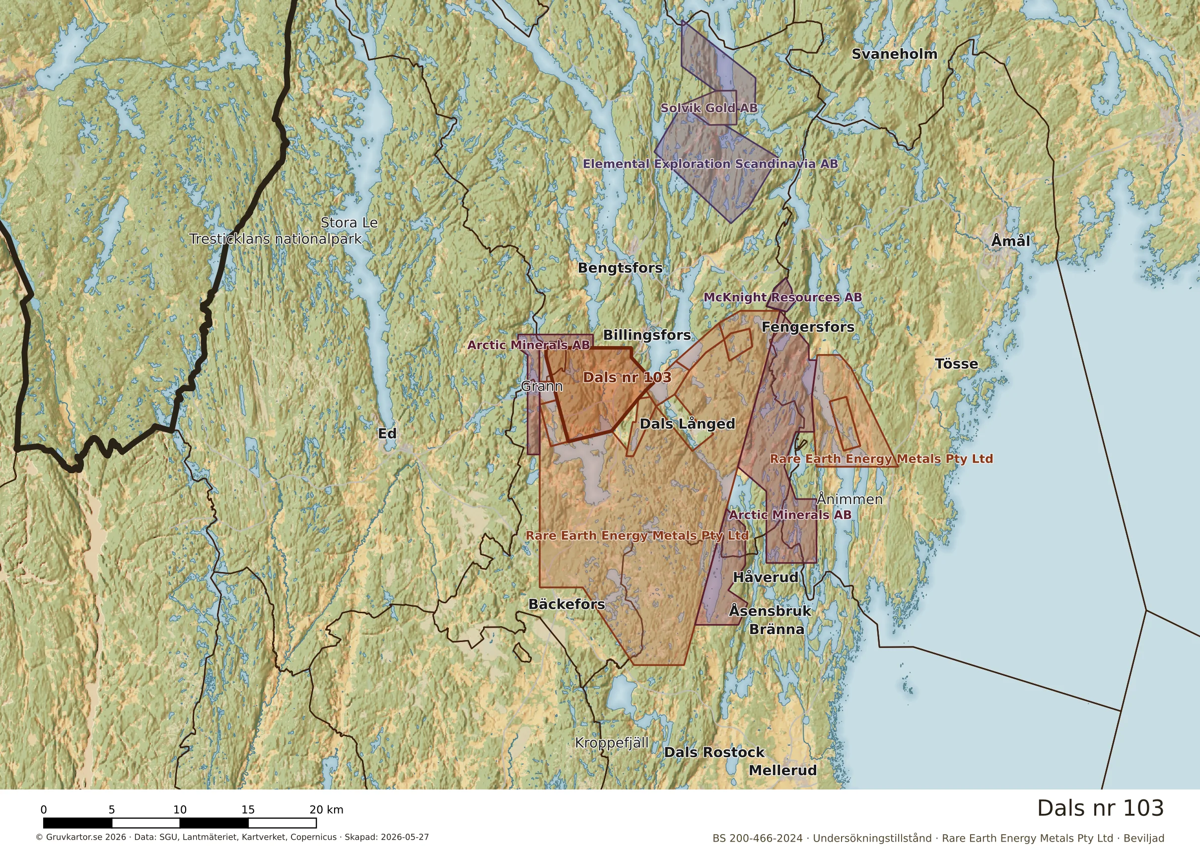 Översiktskarta över Dals nr 103 i sitt landskap