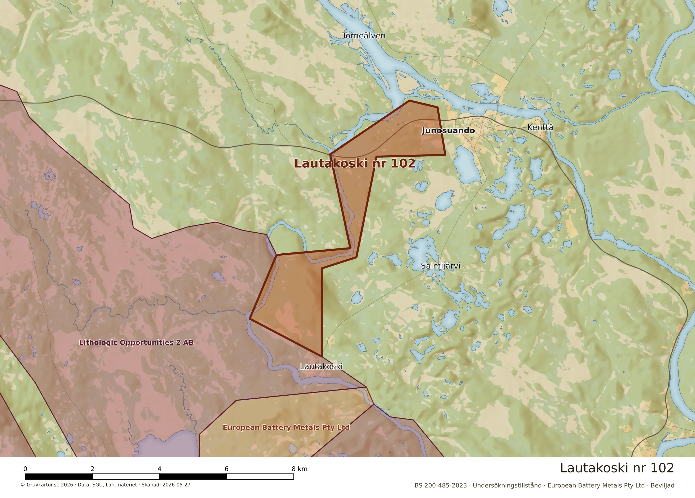 Närkarta över Lautakoski nr 102