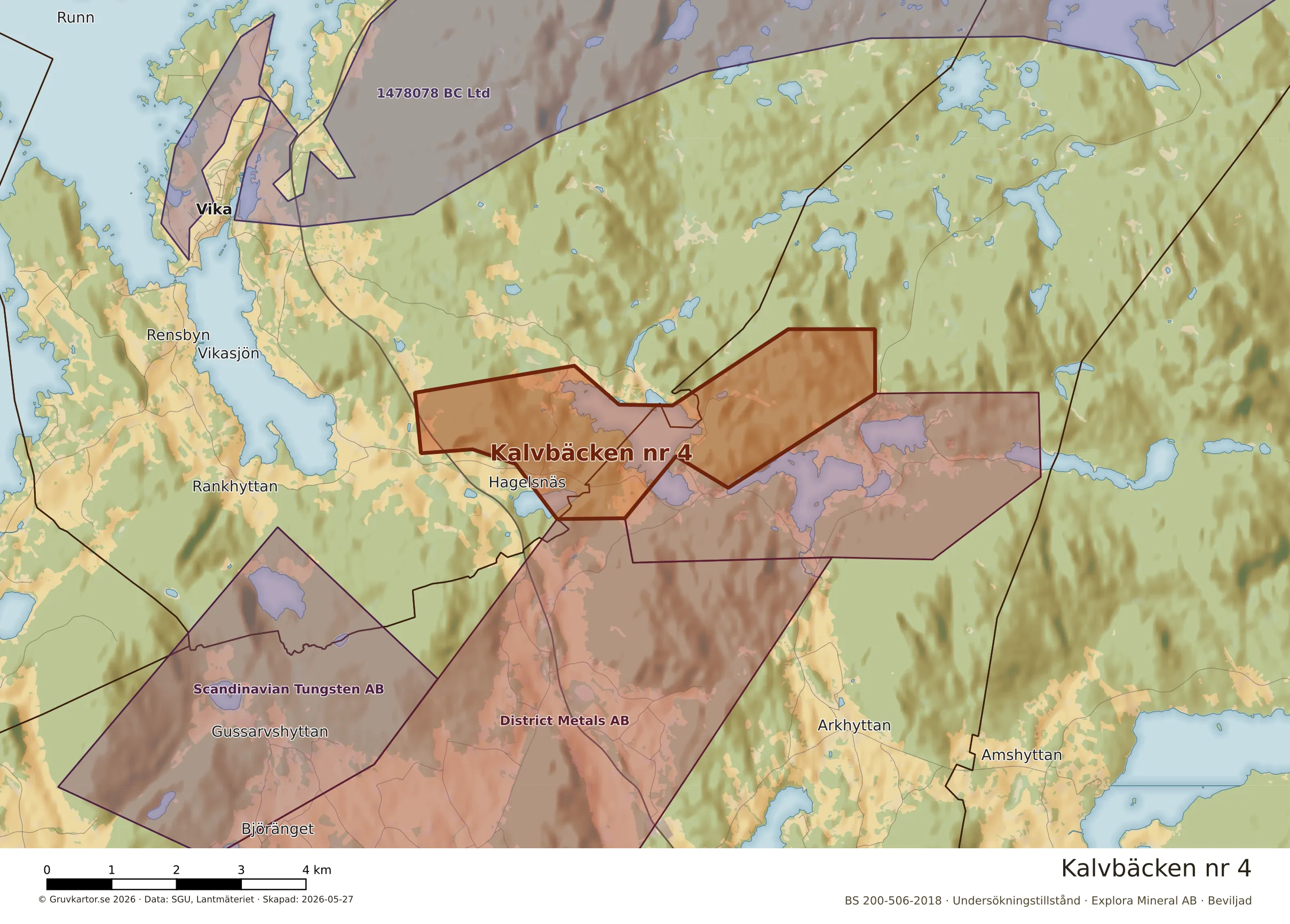 Närkarta över Kalvbäcken nr 4