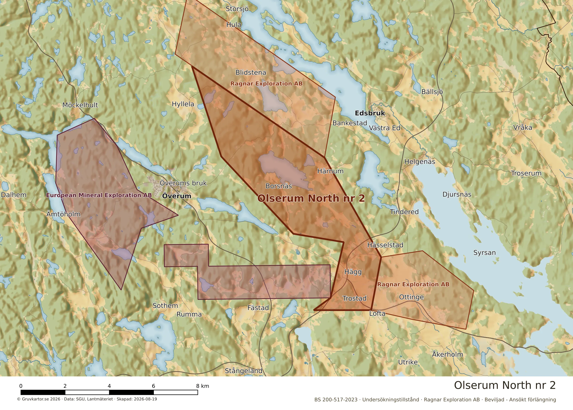 Närkarta över Olserum North nr 2