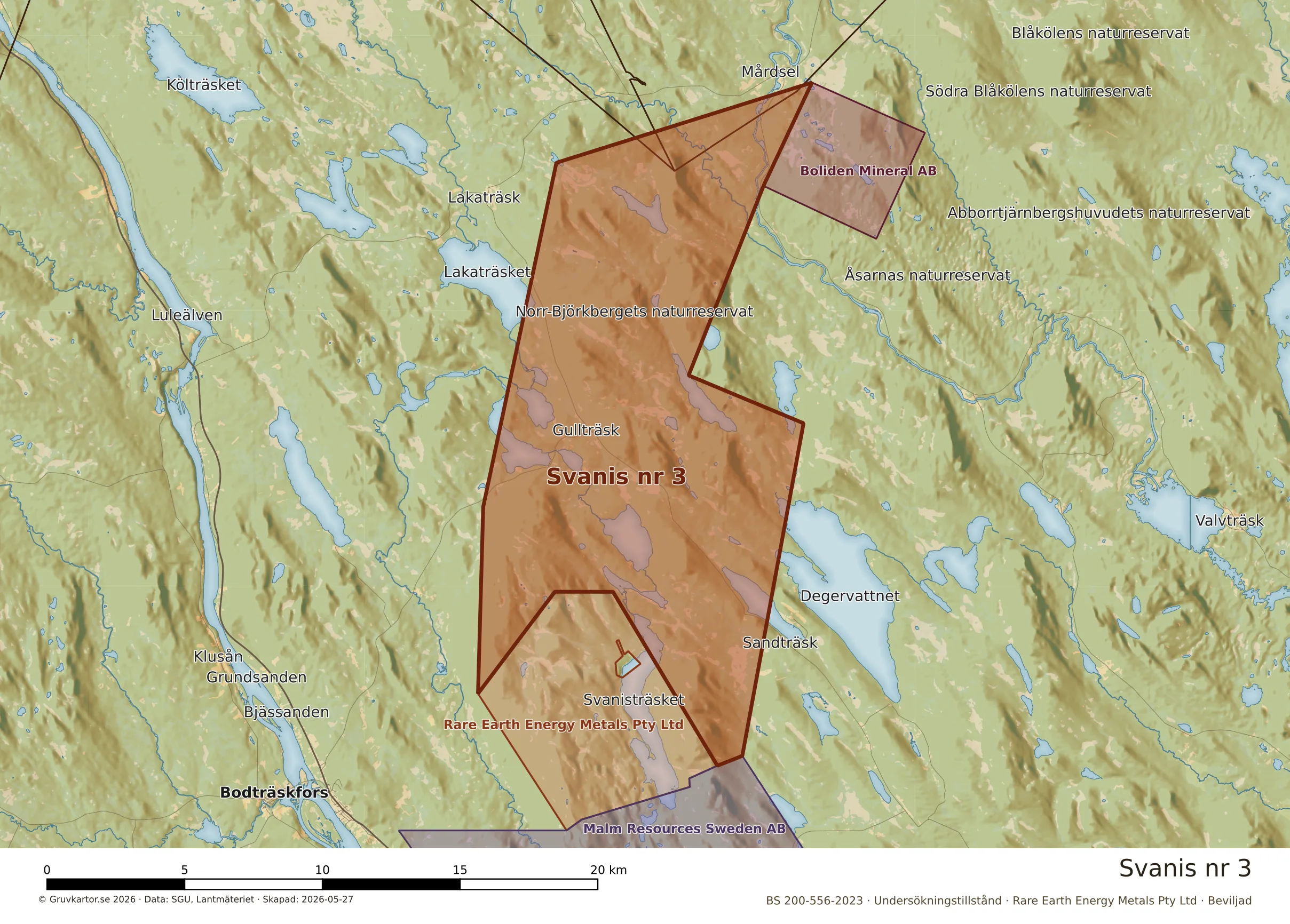 Närkarta över Svanis nr 3