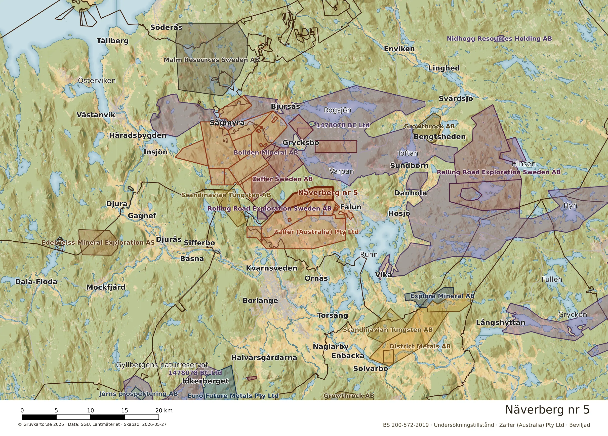 Översiktskarta över Näverberg nr 5 i sitt landskap