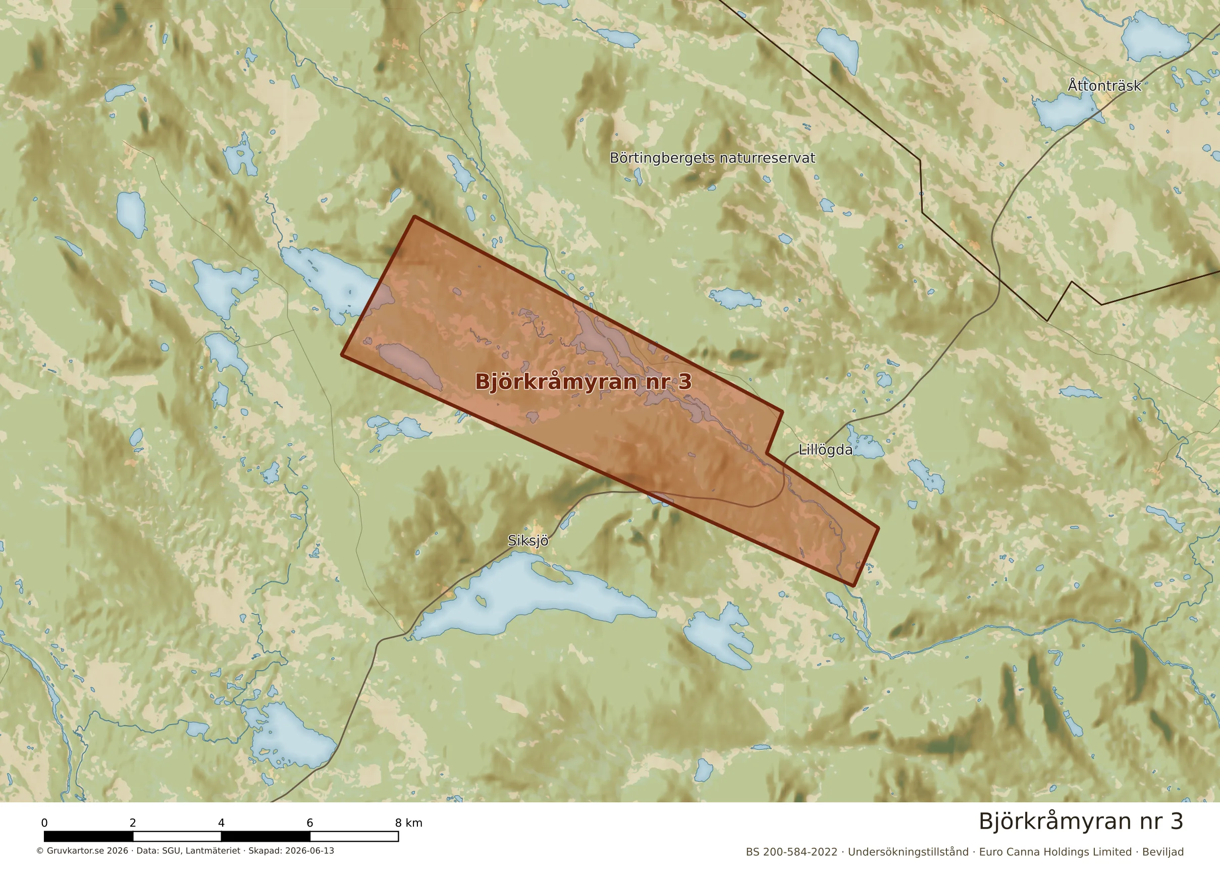 Närkarta över Björkråmyran nr 3