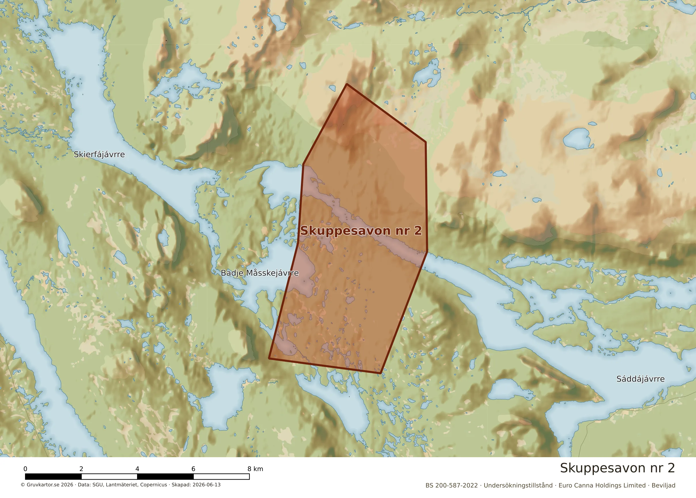 Närkarta över Skuppesavon nr 2