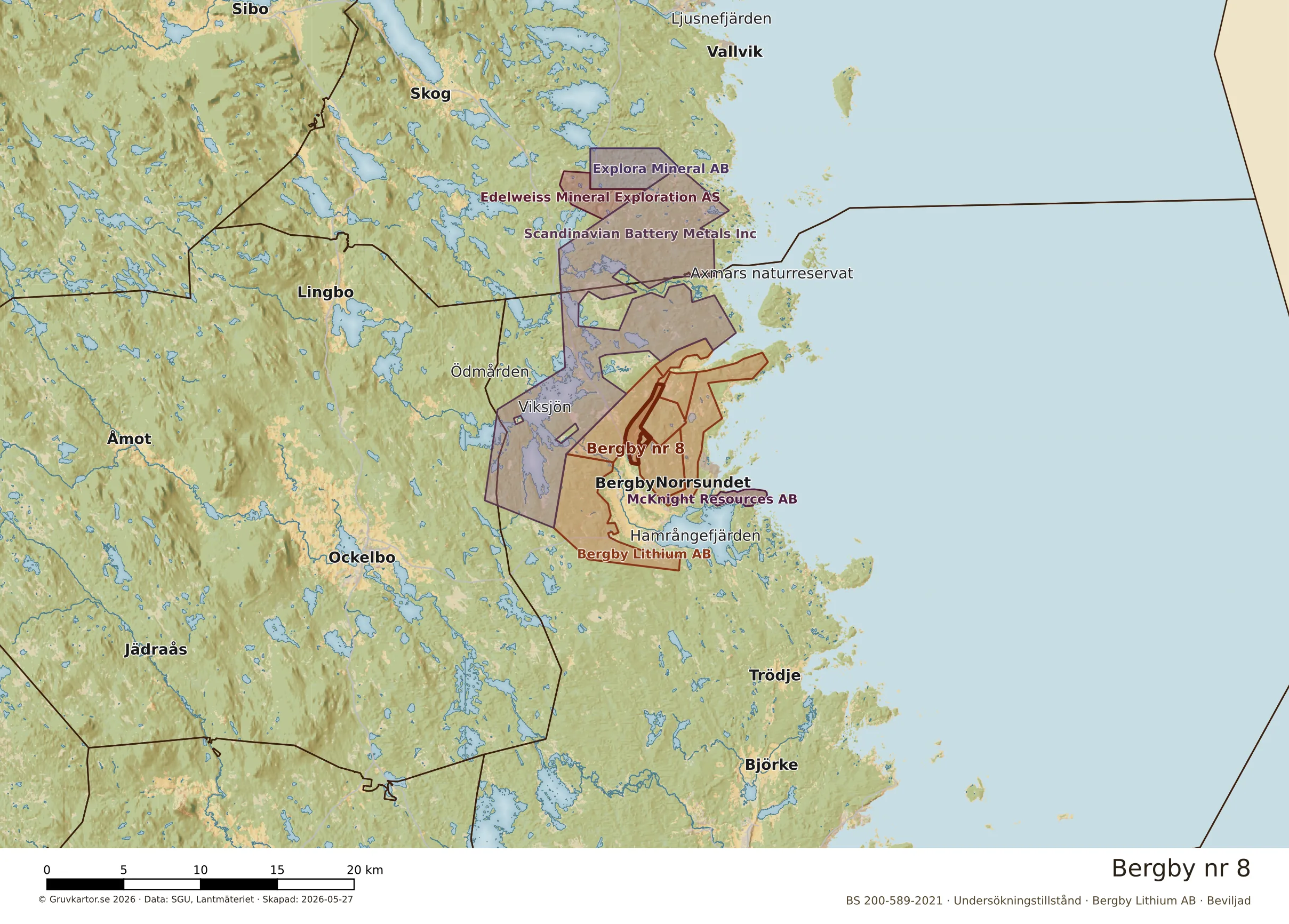 Översiktskarta över Bergby nr 8 i sitt landskap