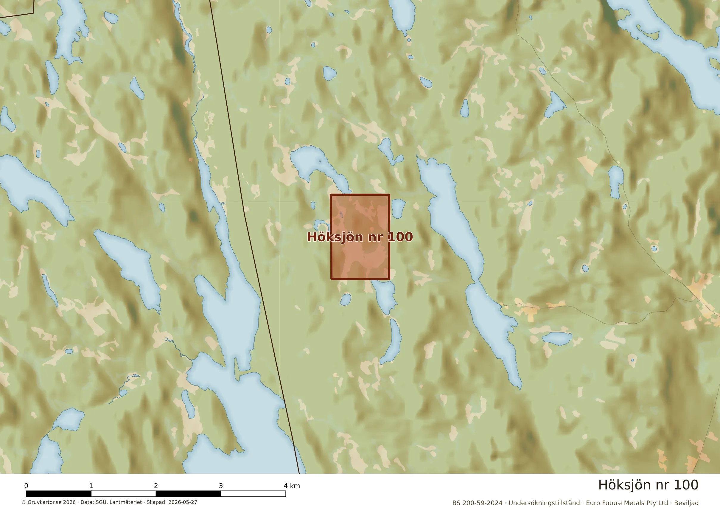 Närkarta över Höksjön nr 100