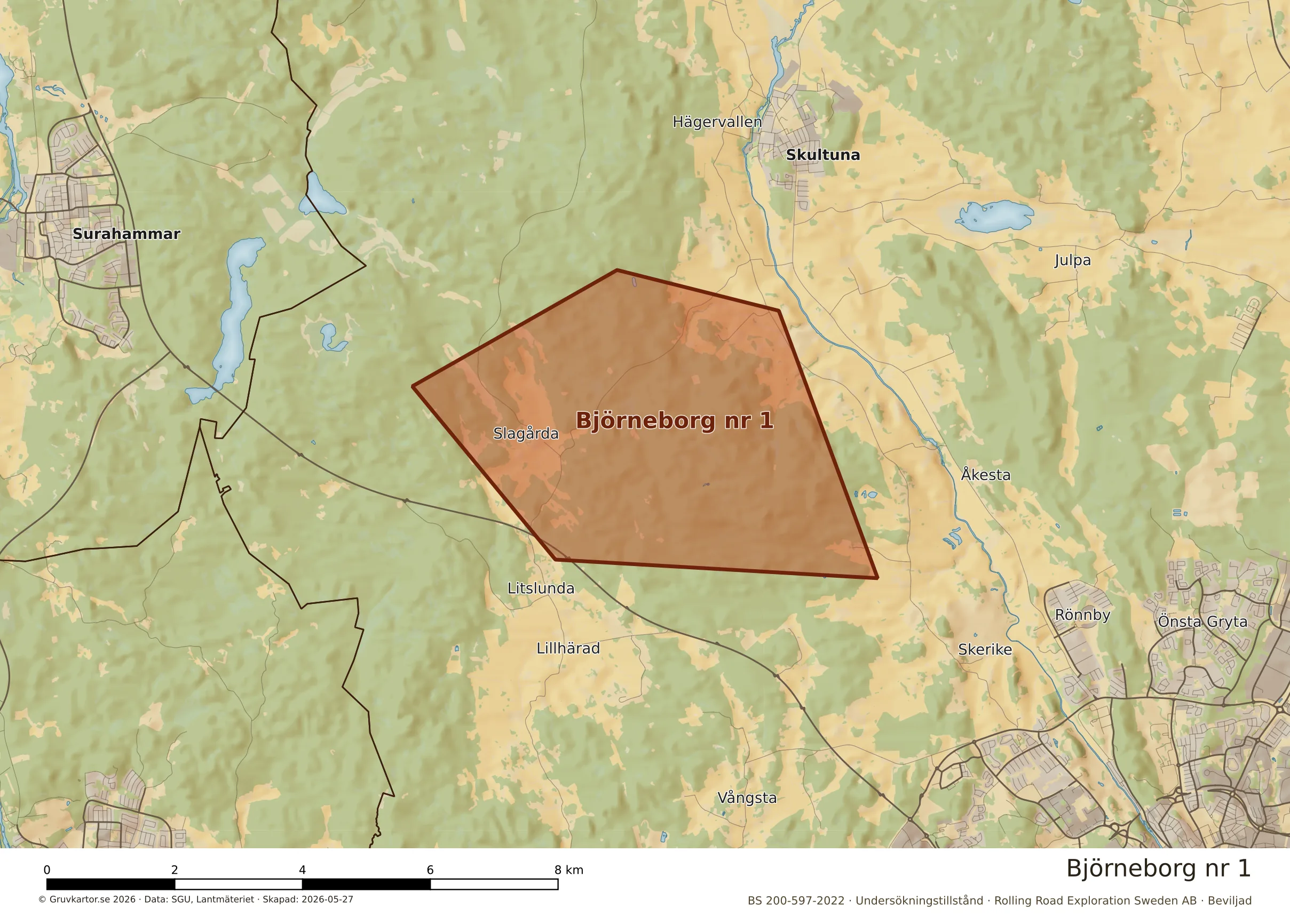 Närkarta över Björneborg nr 1