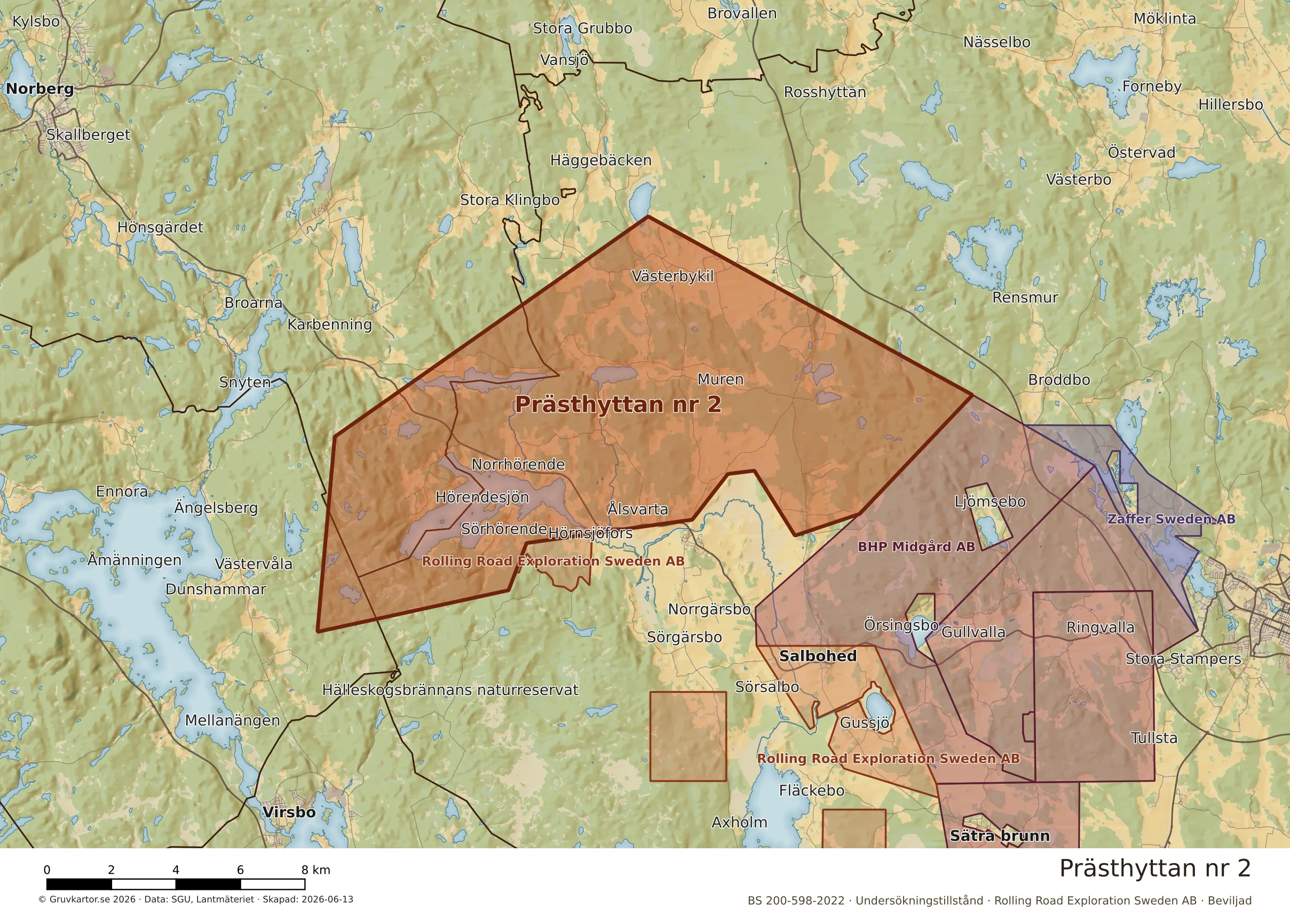 Närkarta över Prästhyttan nr 2