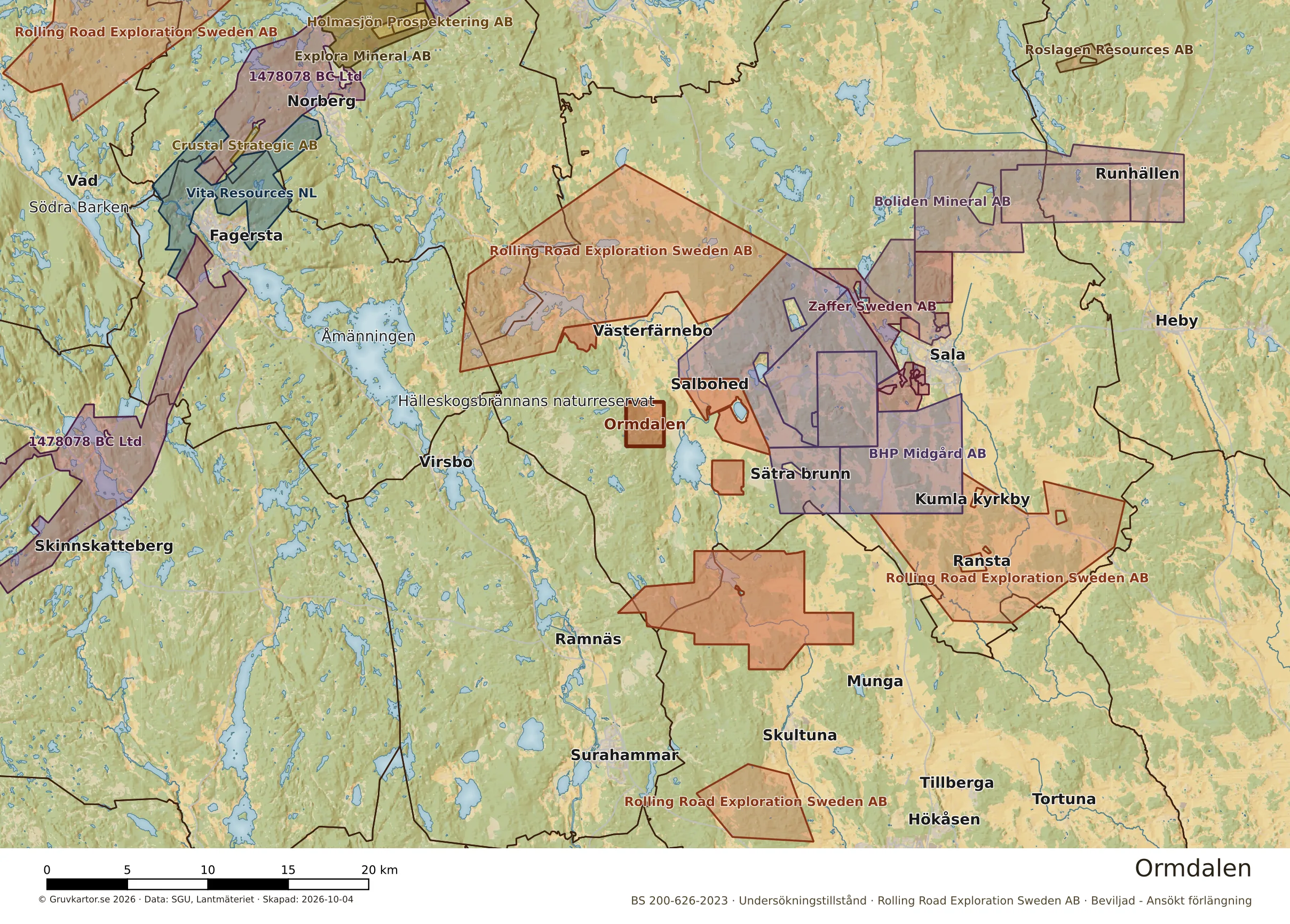 Översiktskarta över Ormdalen i sitt landskap
