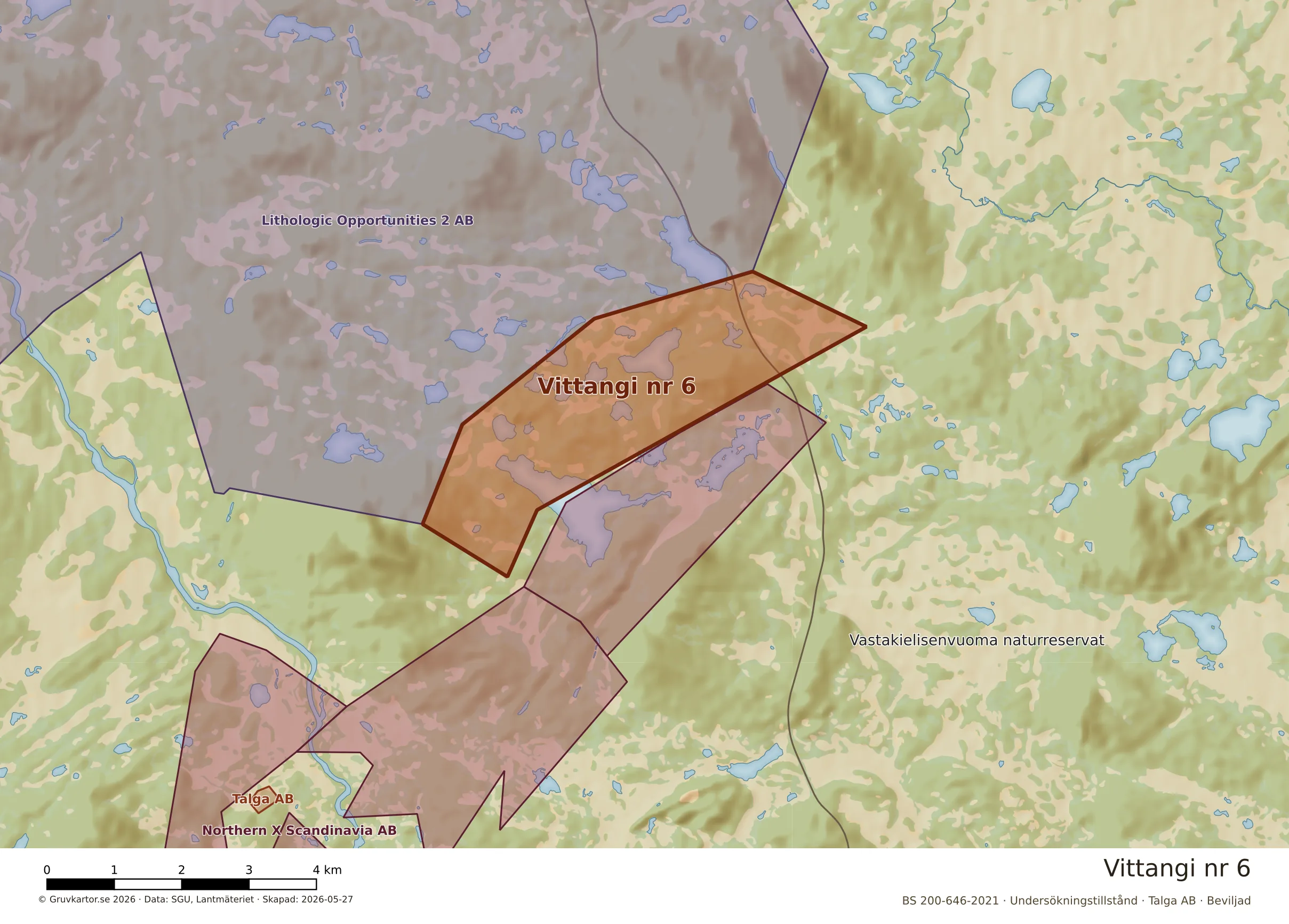Närkarta över Vittangi nr 6