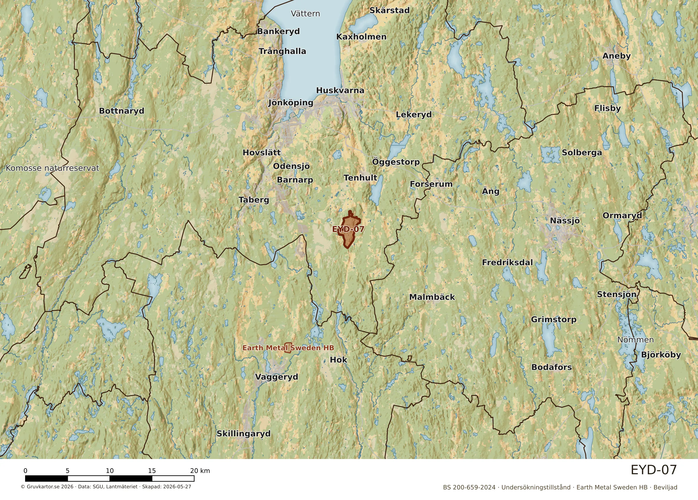 Översiktskarta över EYD-07 i sitt landskap