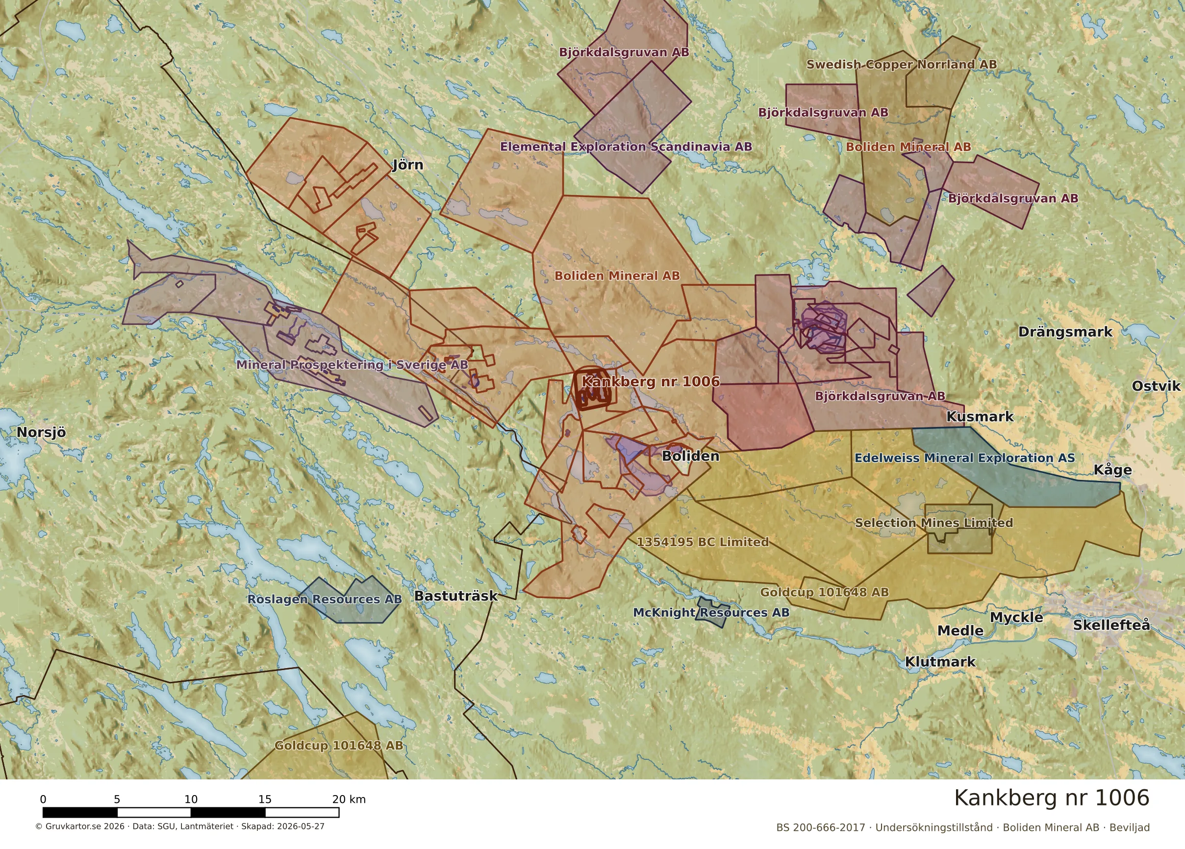 Översiktskarta över Kankberg nr 1006 i sitt landskap