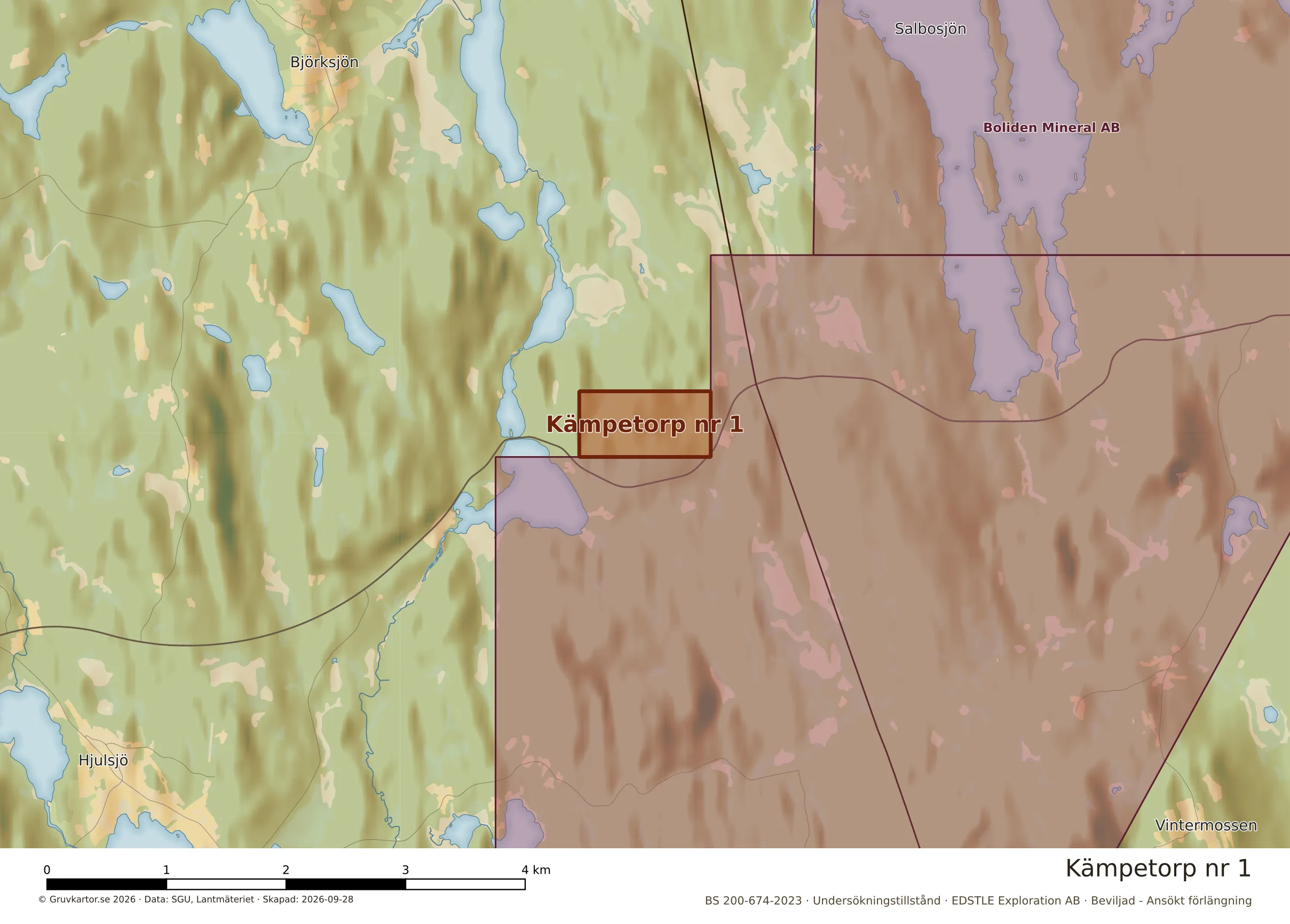 Närkarta över Kämpetorp nr 1