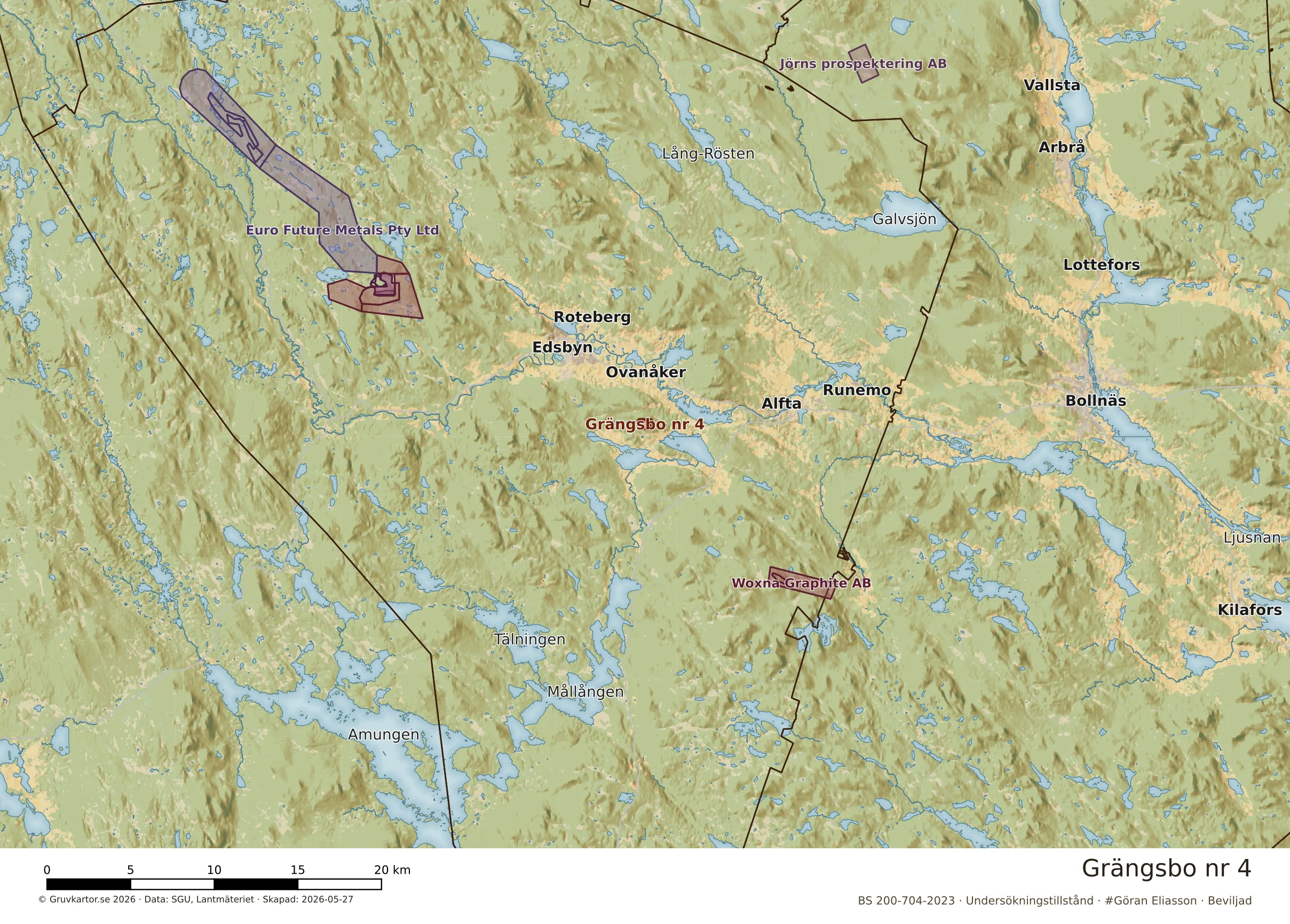 Översiktskarta över Grängsbo nr 4 i sitt landskap