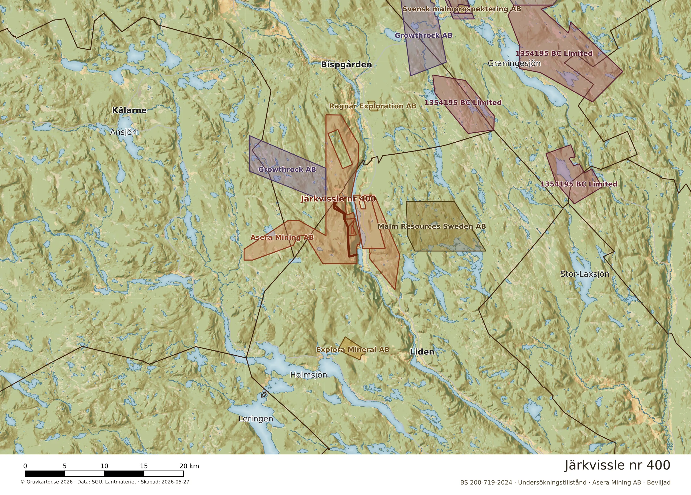 Översiktskarta över Järkvissle nr 400 i sitt landskap