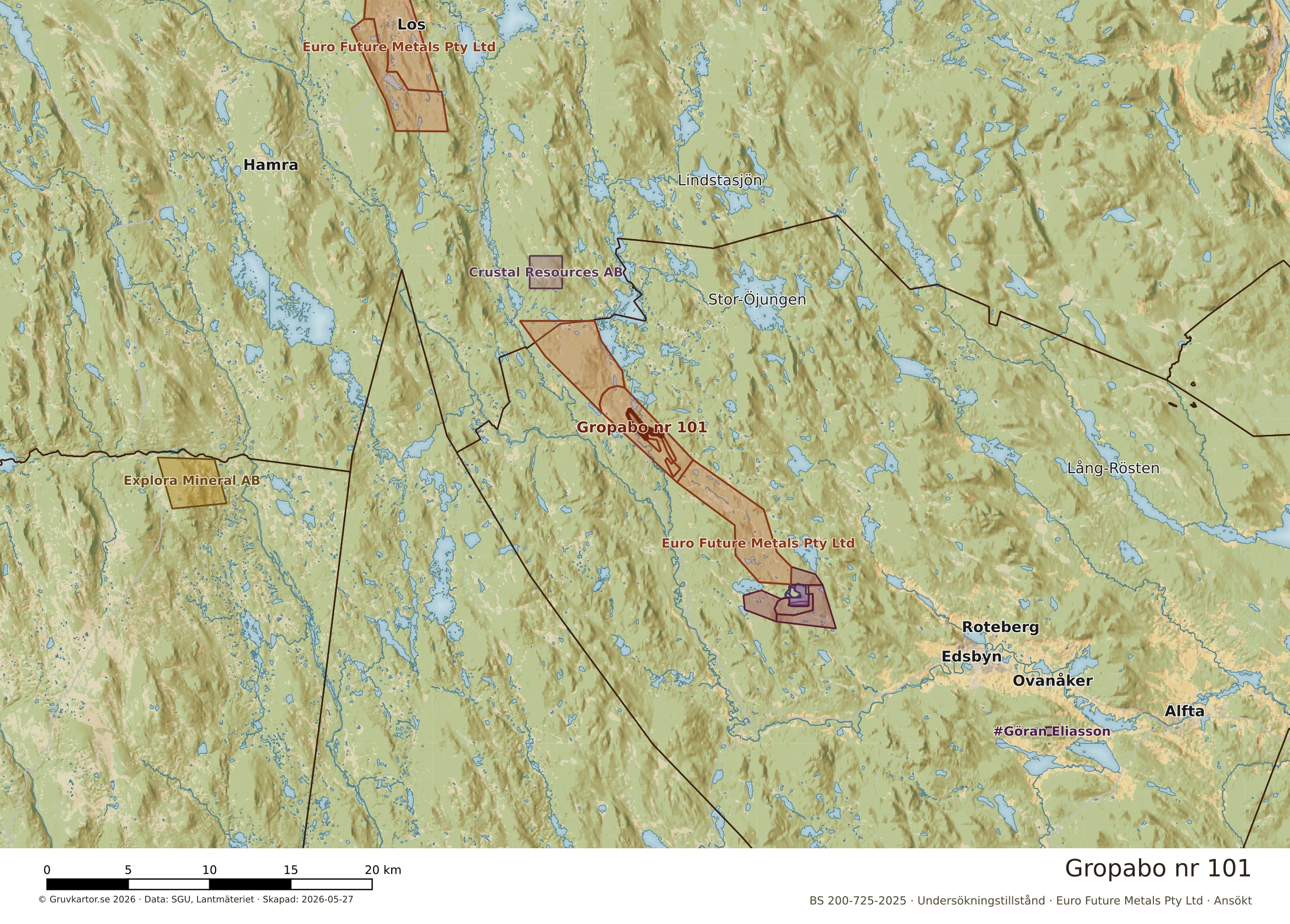 Översiktskarta över Gropabo nr 101 i sitt landskap