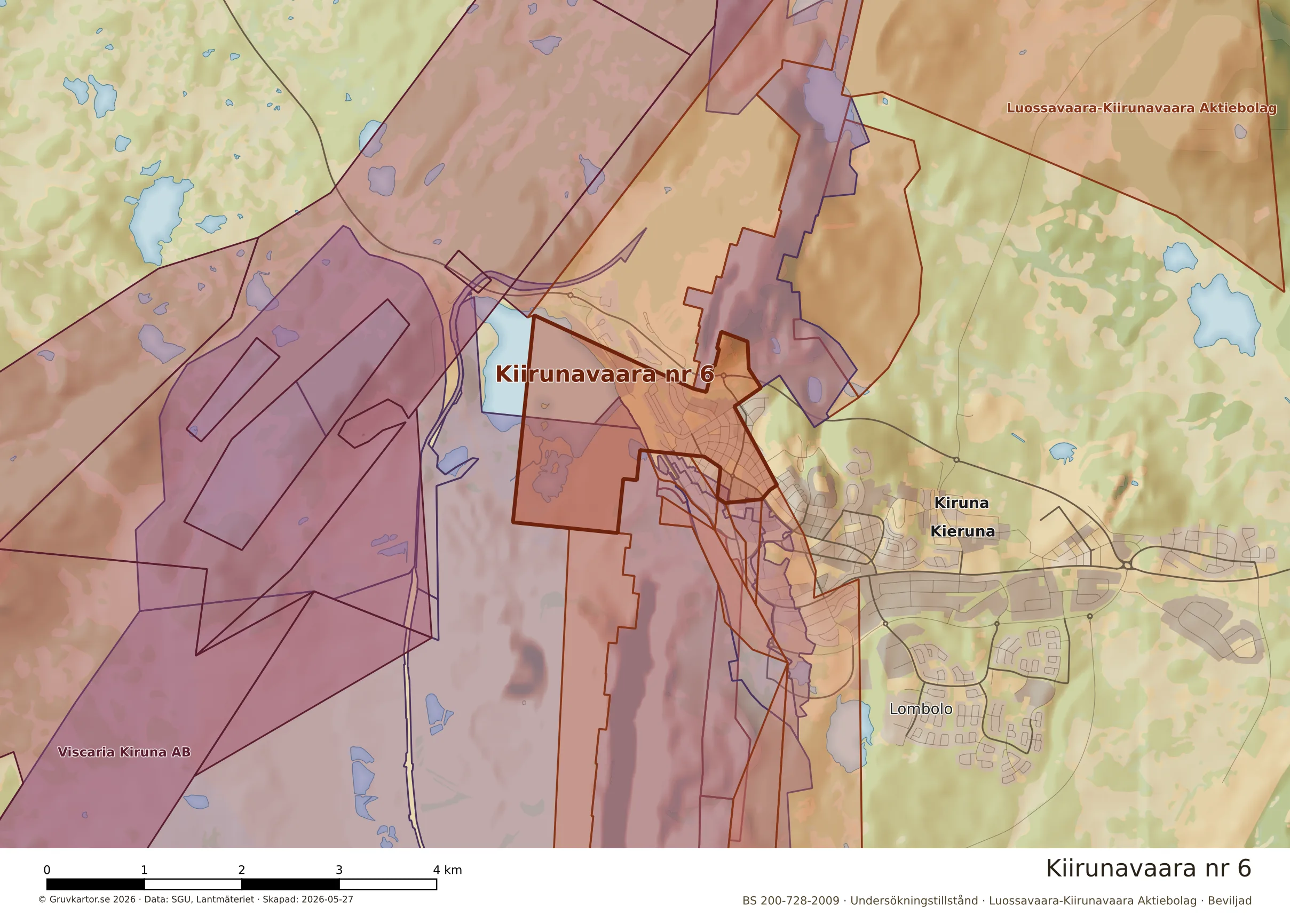 Närkarta över Kiirunavaara nr 6
