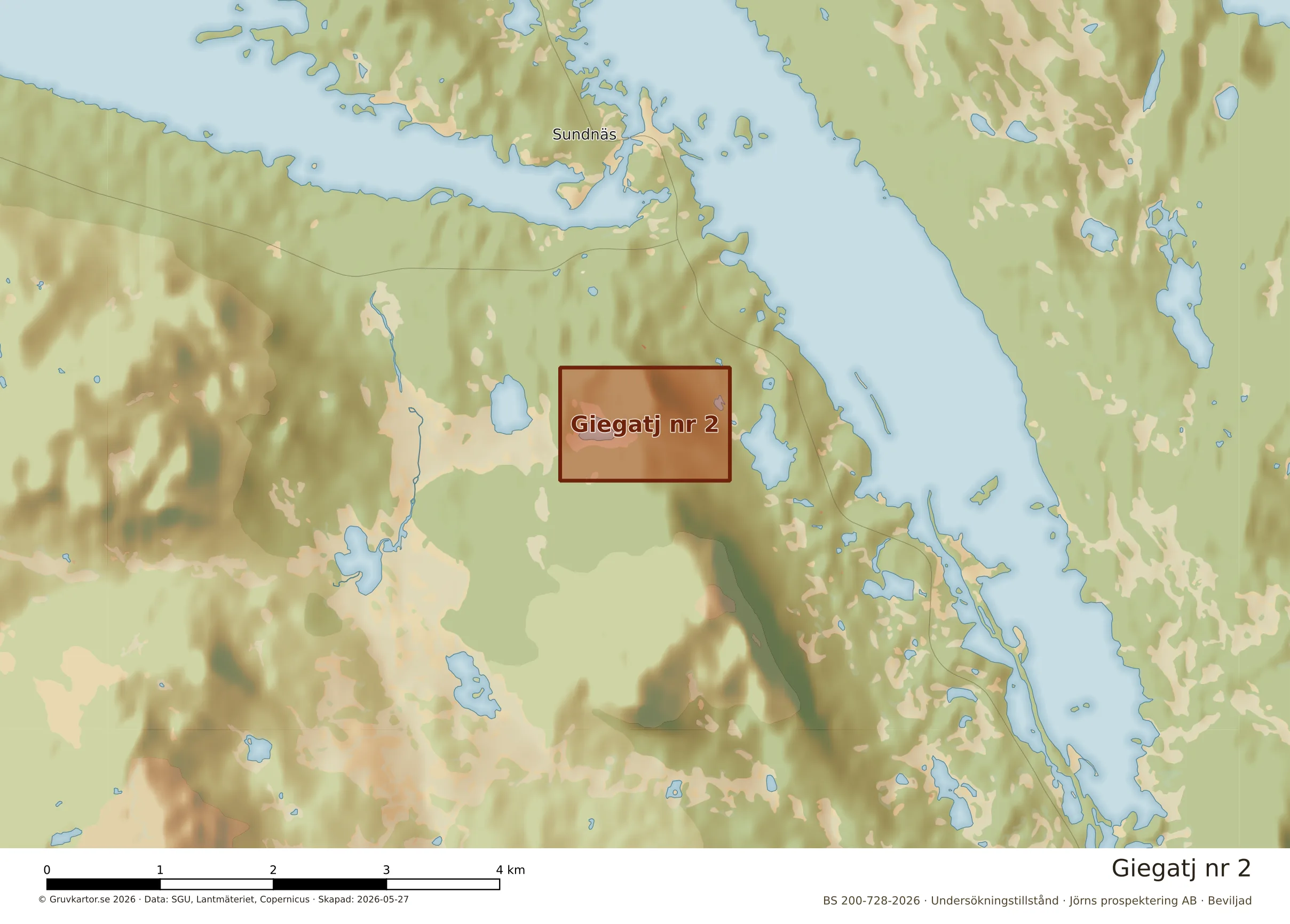 Närkarta över Giegatj nr 2