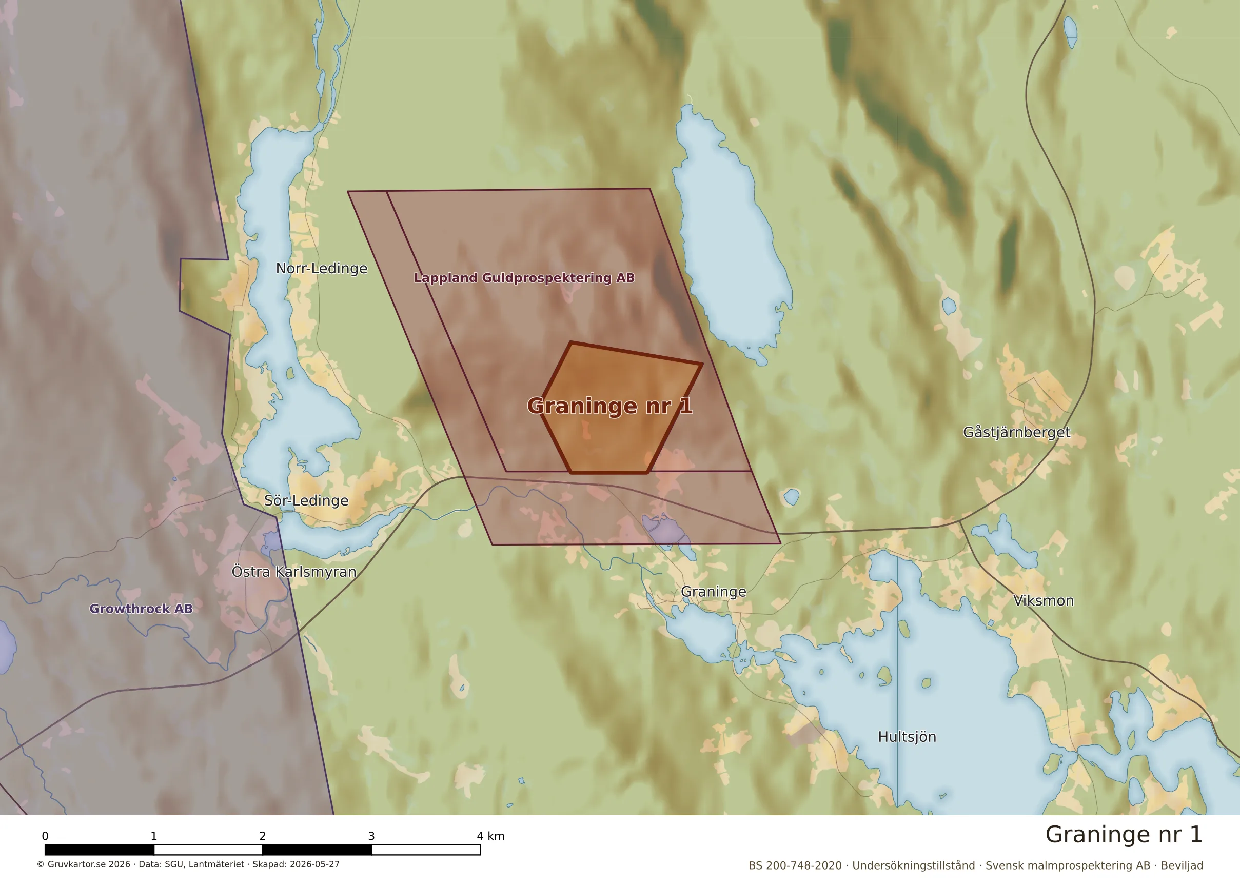 Närkarta över Graninge nr 1