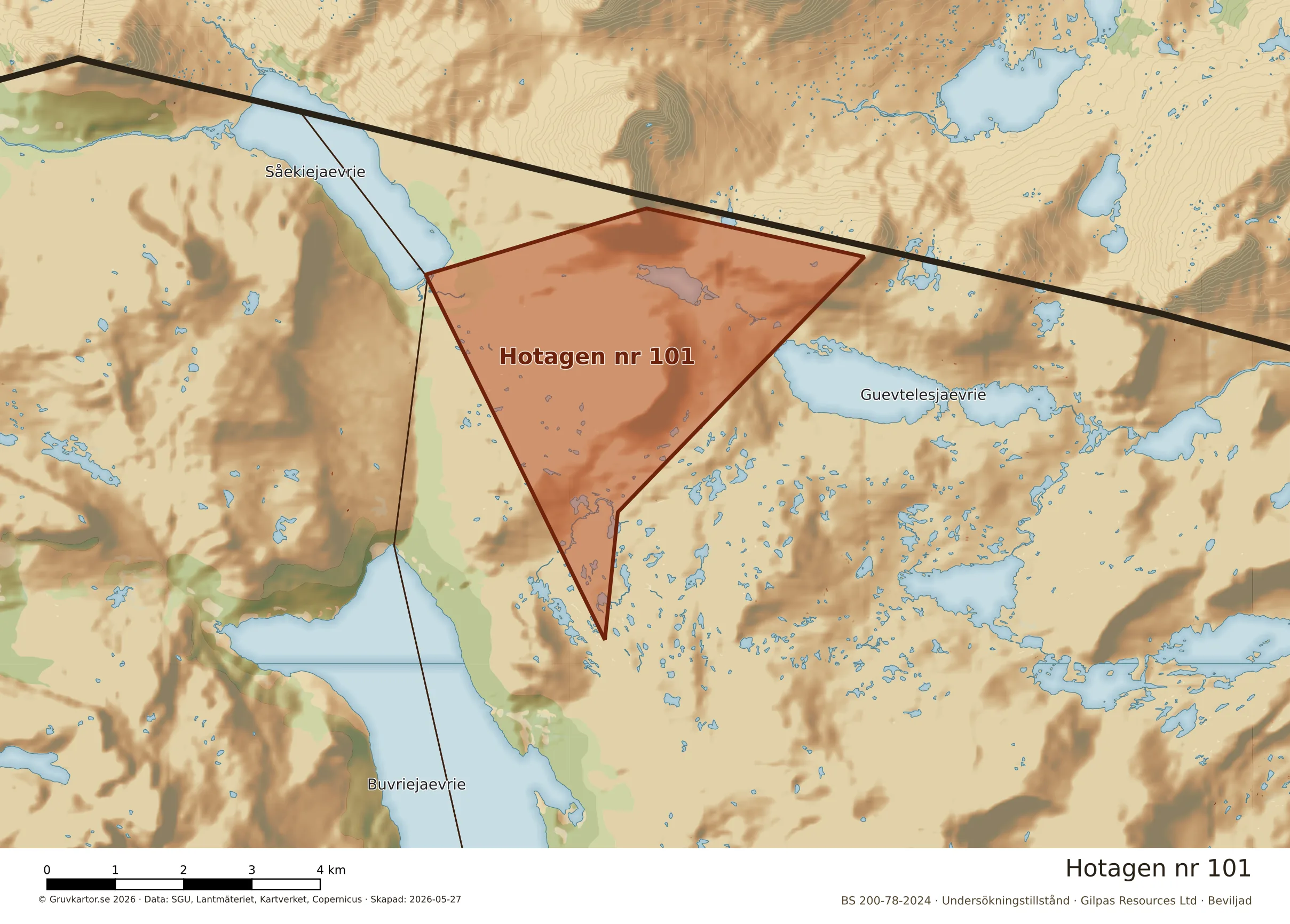 Närkarta över Hotagen nr 101