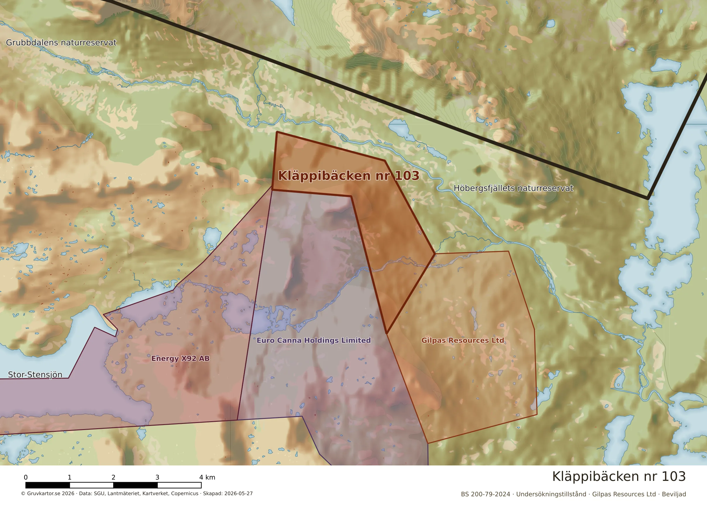 Närkarta över Kläppibäcken nr 103