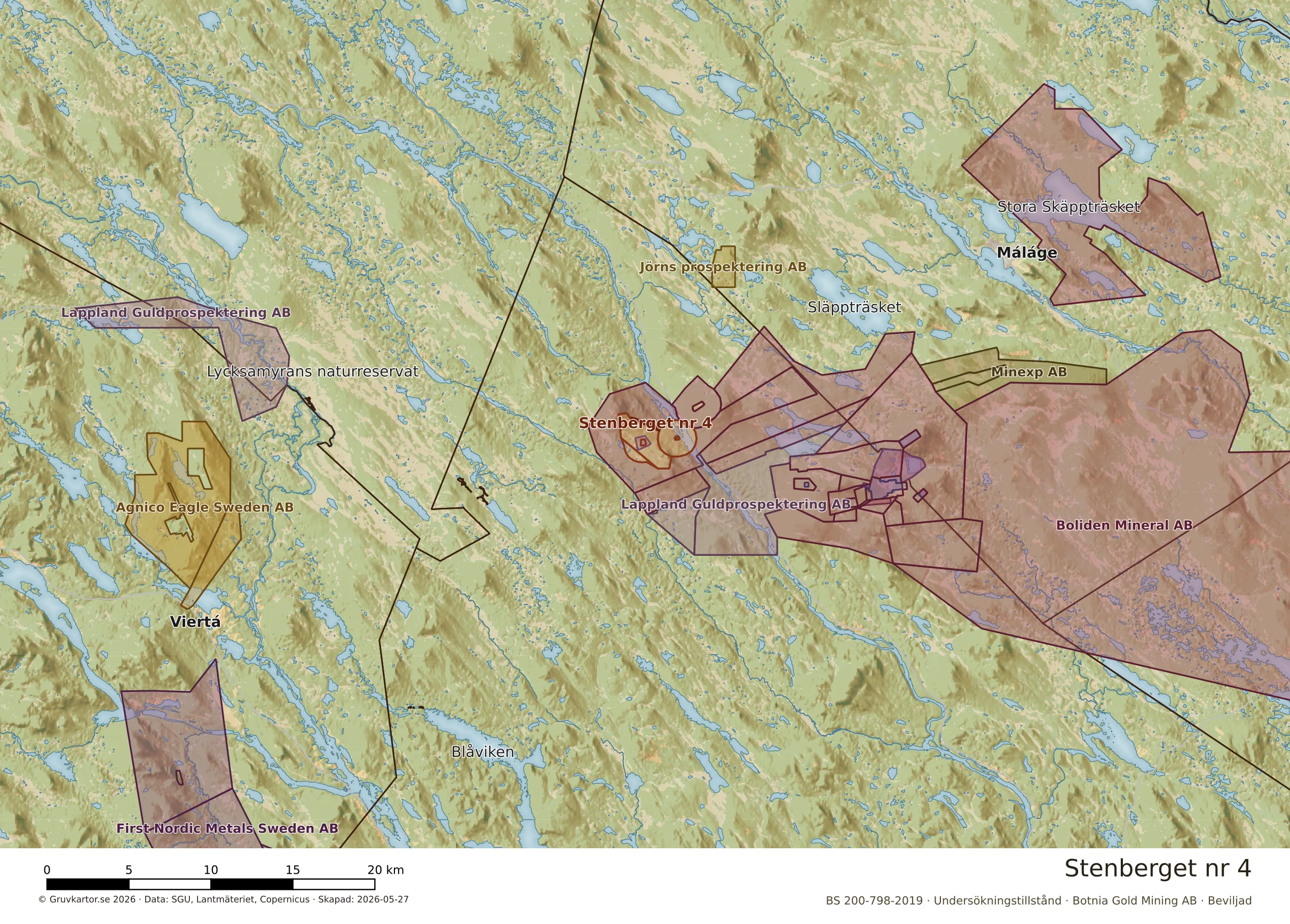 Översiktskarta över Stenberget nr 4 i sitt landskap