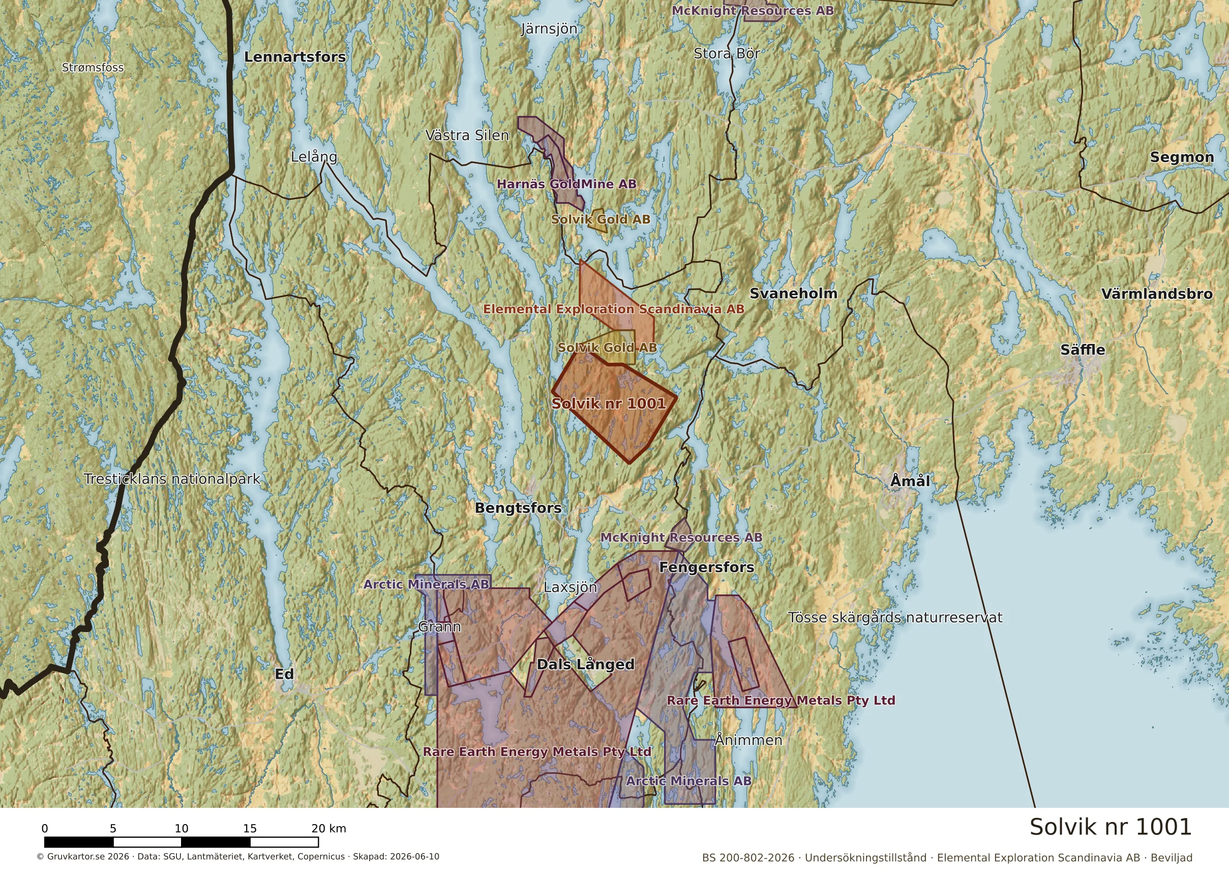 Översiktskarta över Solvik nr 1001 i sitt landskap