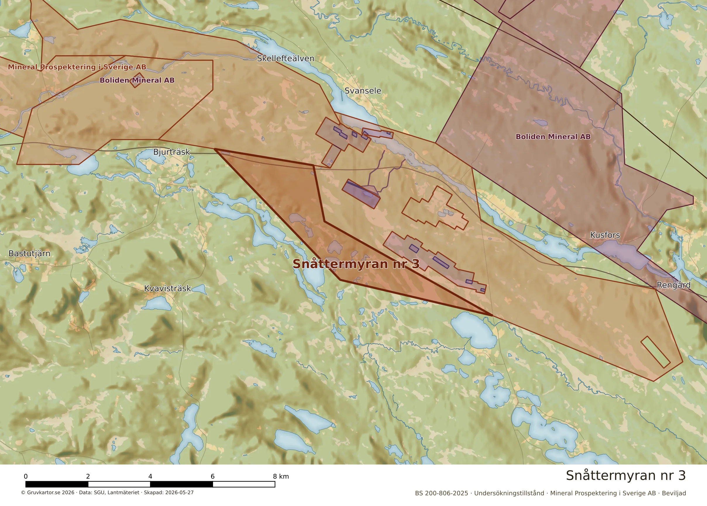 Närkarta över Snåttermyran nr 3