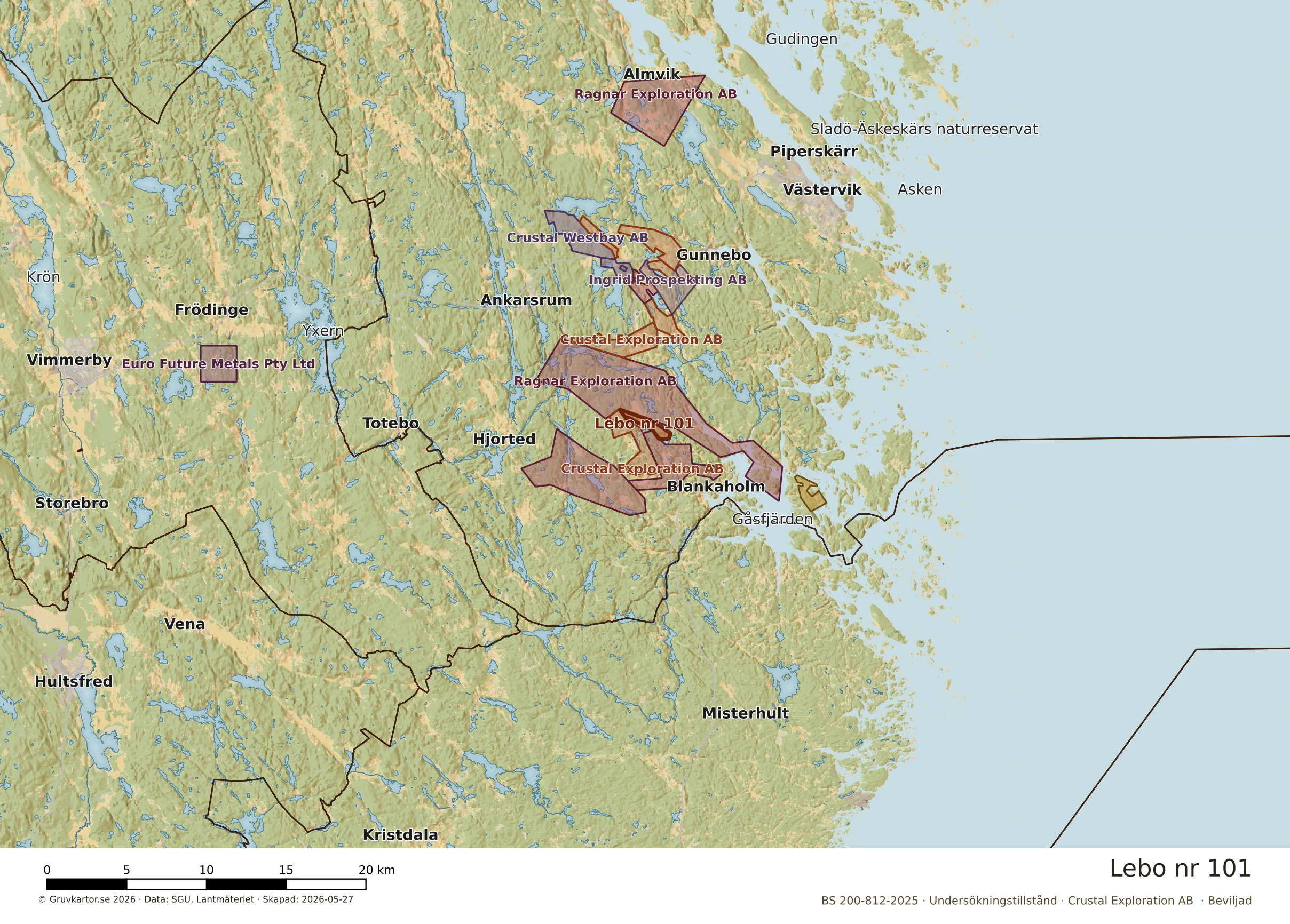 Översiktskarta över Lebo nr 101 i sitt landskap