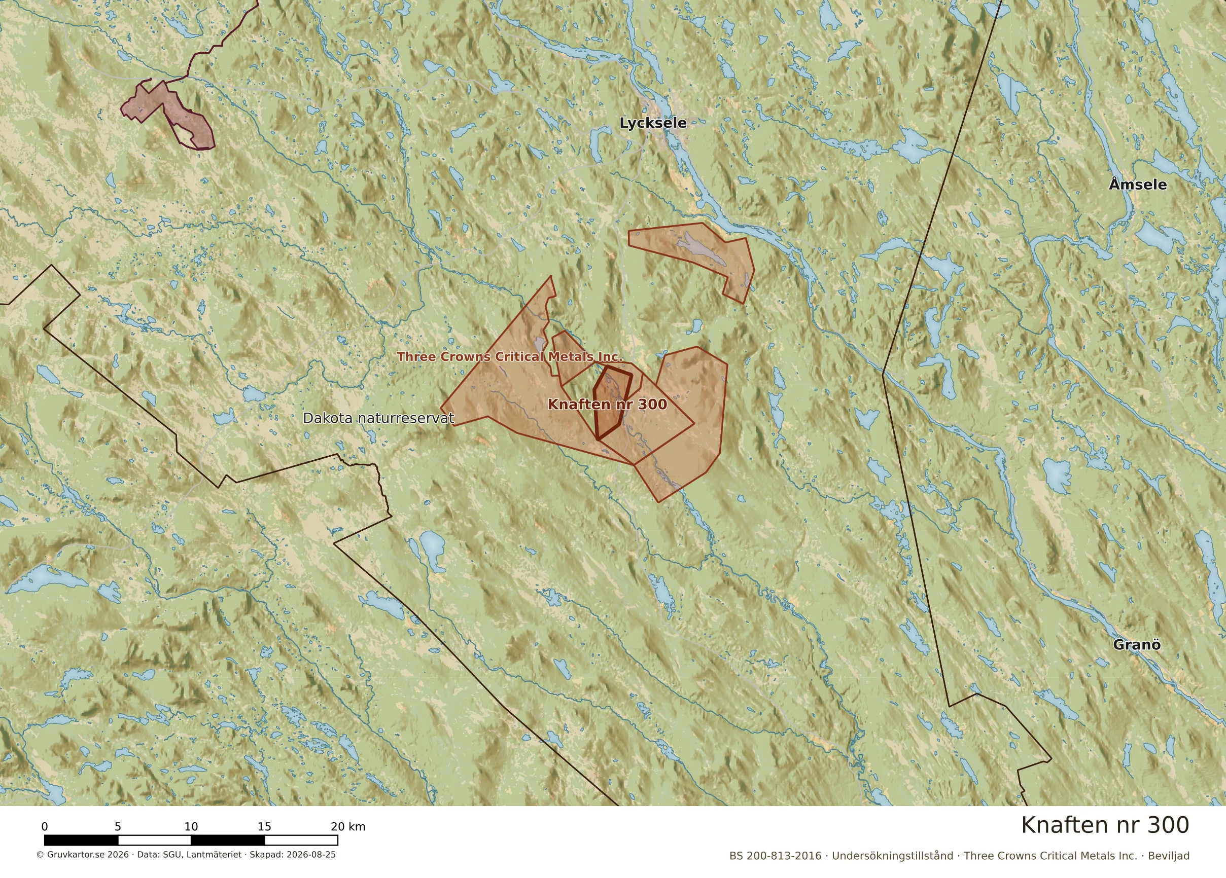 Översiktskarta över Knaften nr 300 i sitt landskap