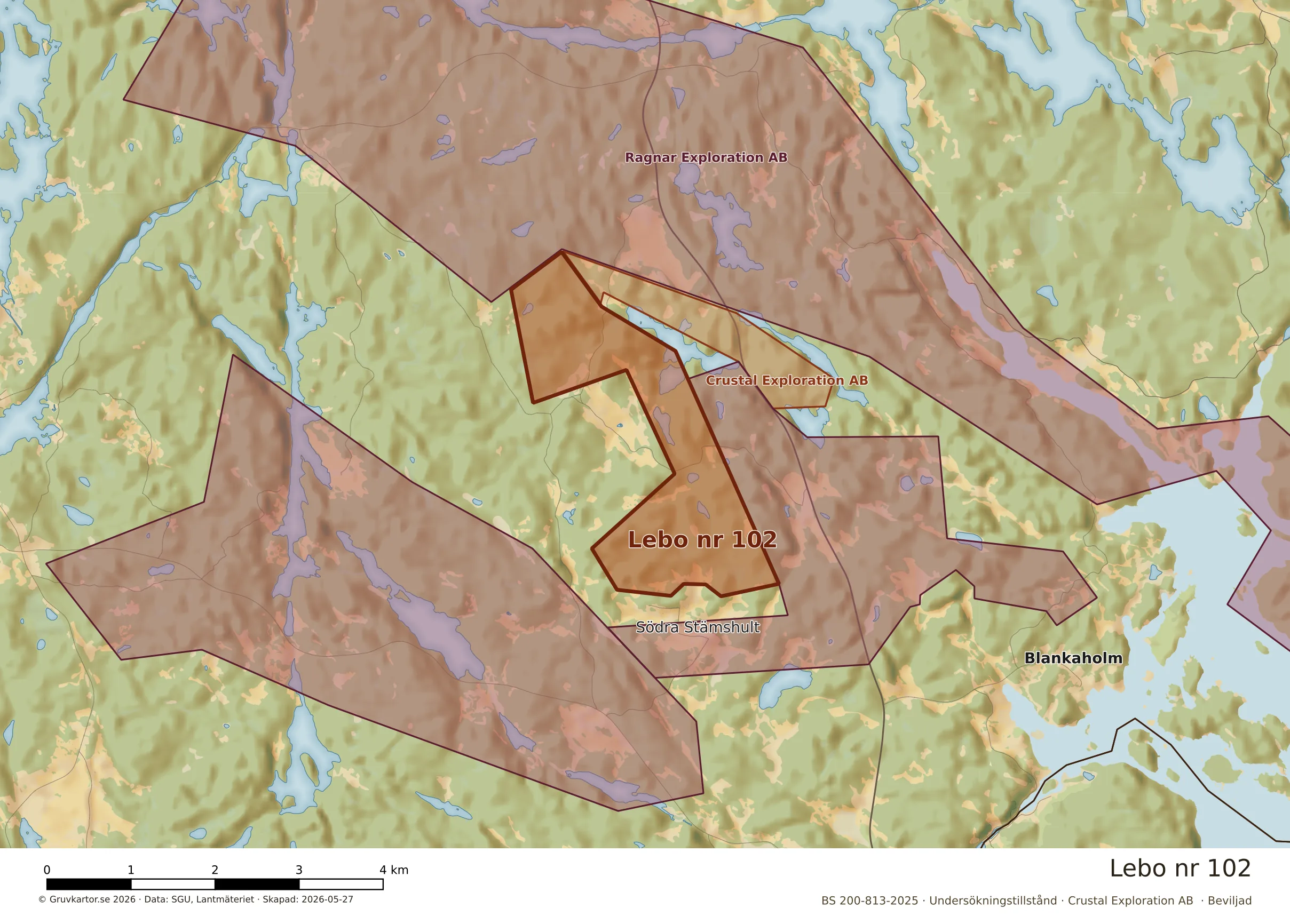 Närkarta över Lebo nr 102